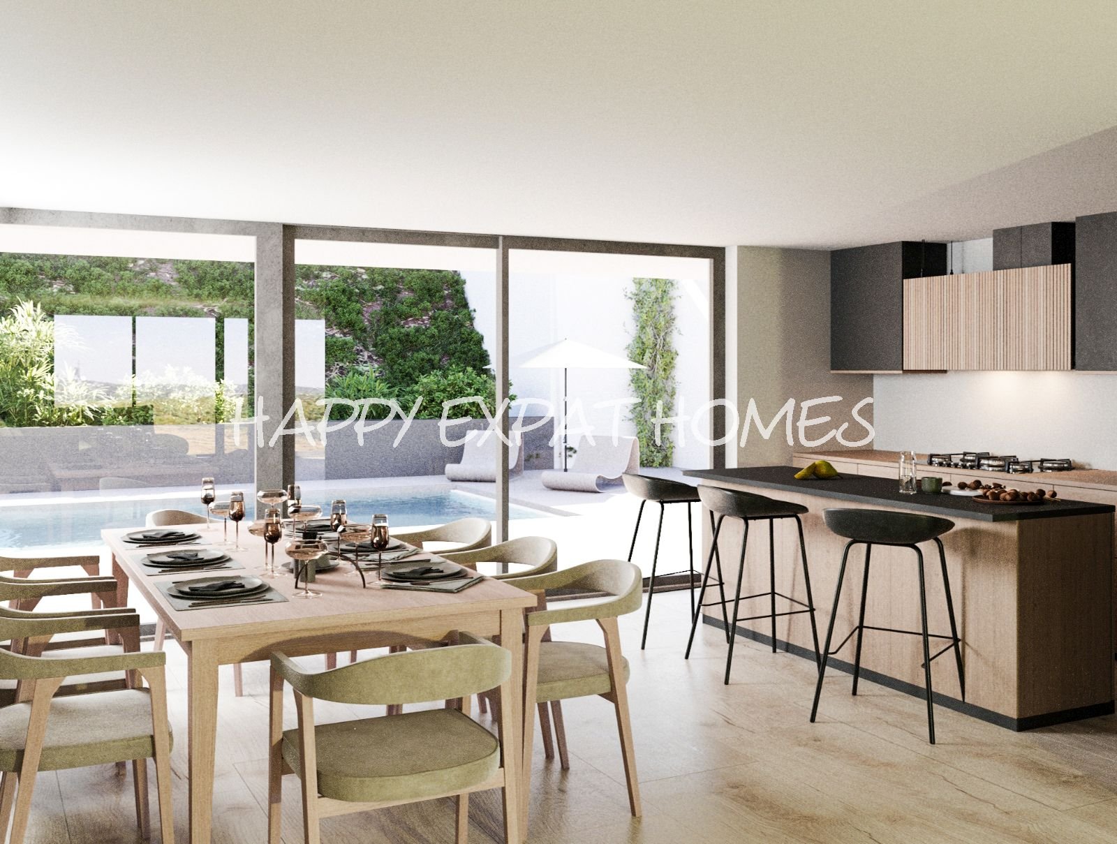 Unvollendetes freistehendes Passivhaus in Mas Alba, einer ruhigen Wohngegend direkt hinter Sitges, nahe dem Handelsbereich mit Aldi und Lidl. Administ