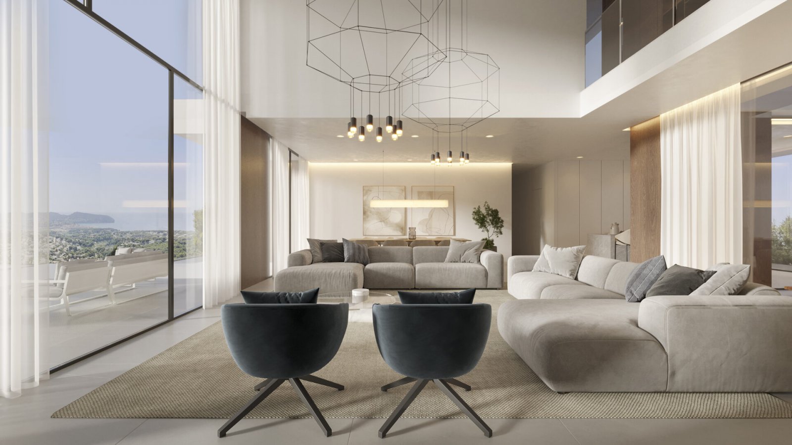 Diese Villa befindet sich in der charmanten Stadt Teulada und bietet eine privilegierte Umgebung mit Meerblick. Sie wurde für diejenigen entworfen, d