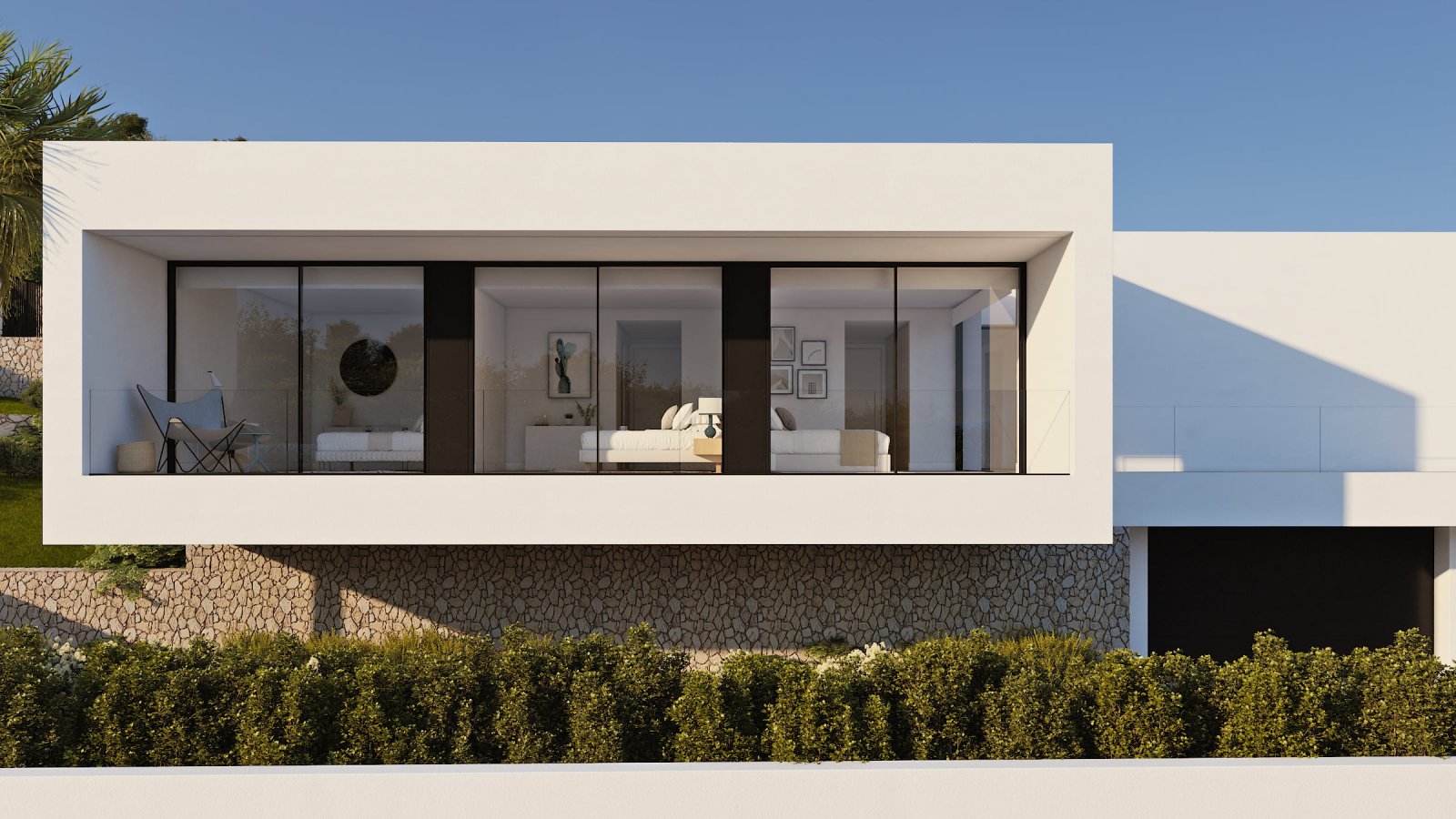 In der exklusiven Gegend von Cumbre del Sol gelegen, bietet diese Villa eine privilegierte Umgebung mit Meerblick. Die Immobilie befindet sich nur 0,