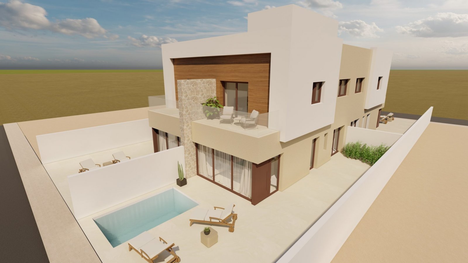  In der charmanten Stadt San Javier gelegen, bieten diese Reihenhäuser eine perfekte Kombination aus Komfort und Funktionalität. Mit insgesamt zwei ve