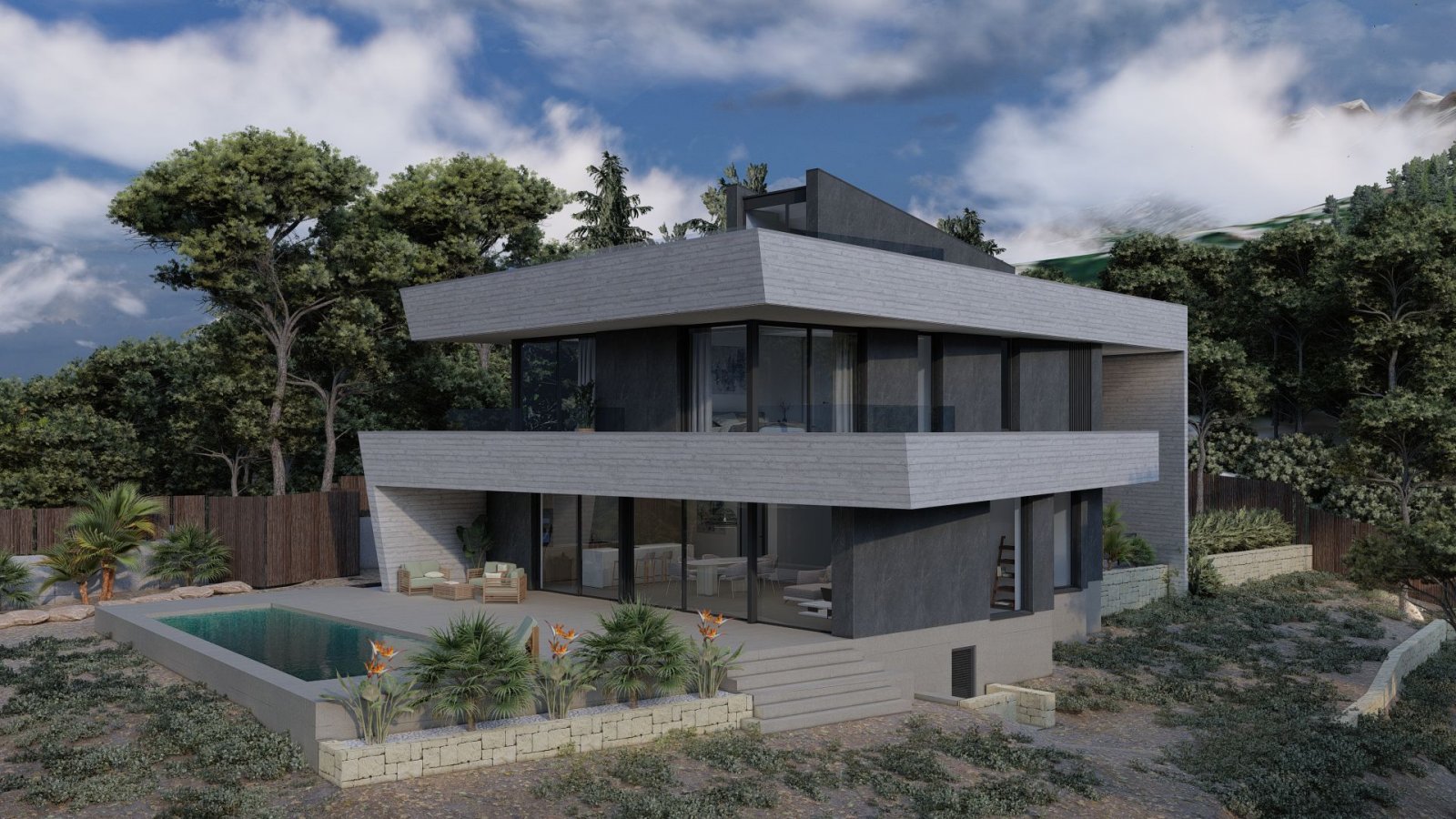 In der exklusiven Gegend von Altea gelegen, bietet diese Villa eine privilegierte Umgebung nur 2 km vom Meer entfernt. Mit einem Design, das Eleganz