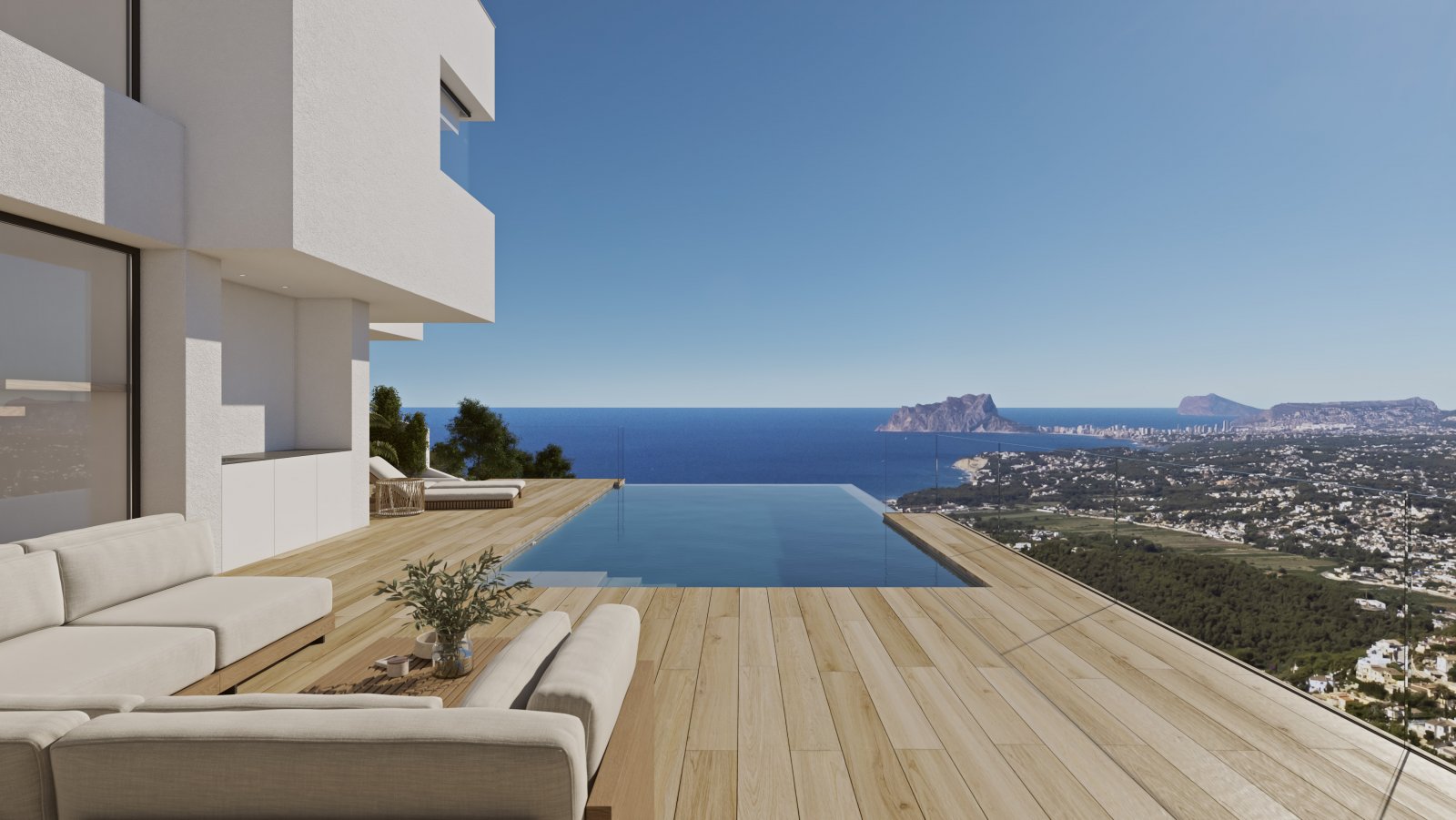 In der exklusiven Gegend von Cumbre del Sol gelegen, bietet diese Villa ein einzigartiges Wohnerlebnis mit Meerblick. Die Immobilie befindet sich nur