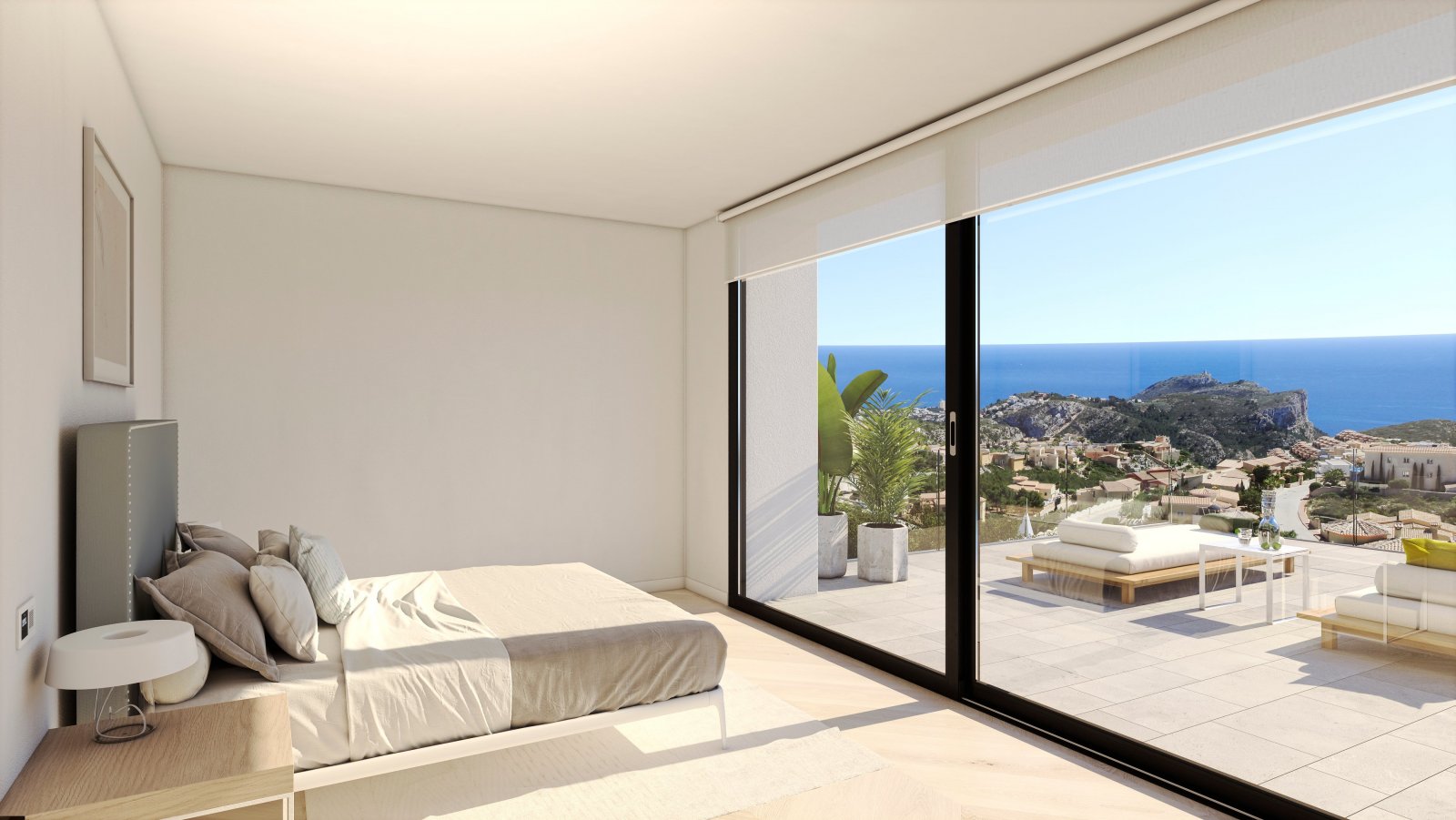 Diese Villa befindet sich in der exklusiven Gegend von Cumbre del Sol und bietet eine privilegierte Umgebung mit Meerblick. Die Immobilie, die für di