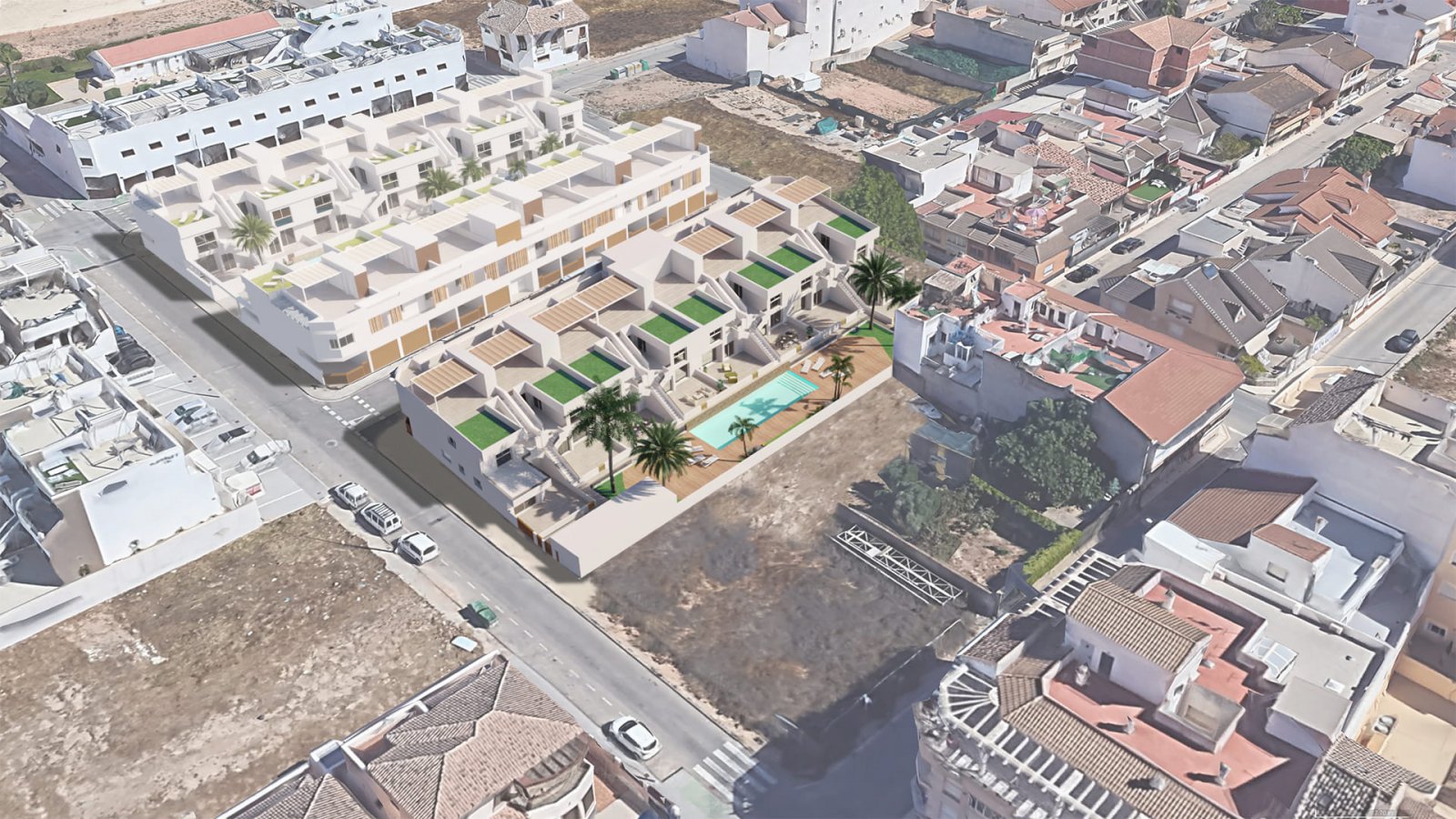  Im charmanten Ort Pilar de la Horadada gelegen, bietet dieser Wohnkomplex eine Auswahl an hohen und niedrigen Bungalows, die darauf ausgelegt sind, d