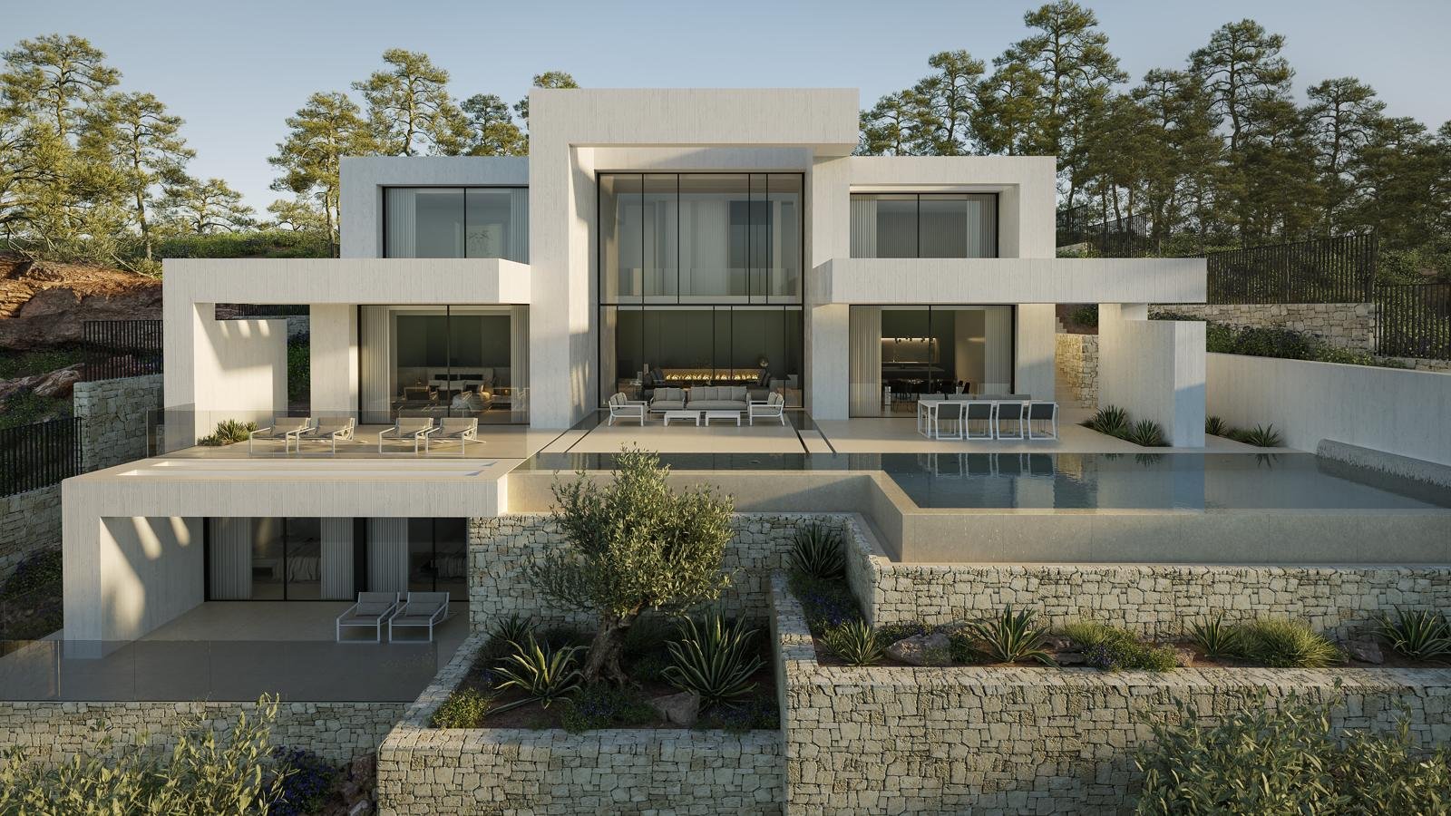 In der exklusiven Gegend von Jávea gelegen, bietet diese Villa ein einzigartiges Wohnerlebnis in erster Meereslinie. Mit Panoramablick auf das Meer b