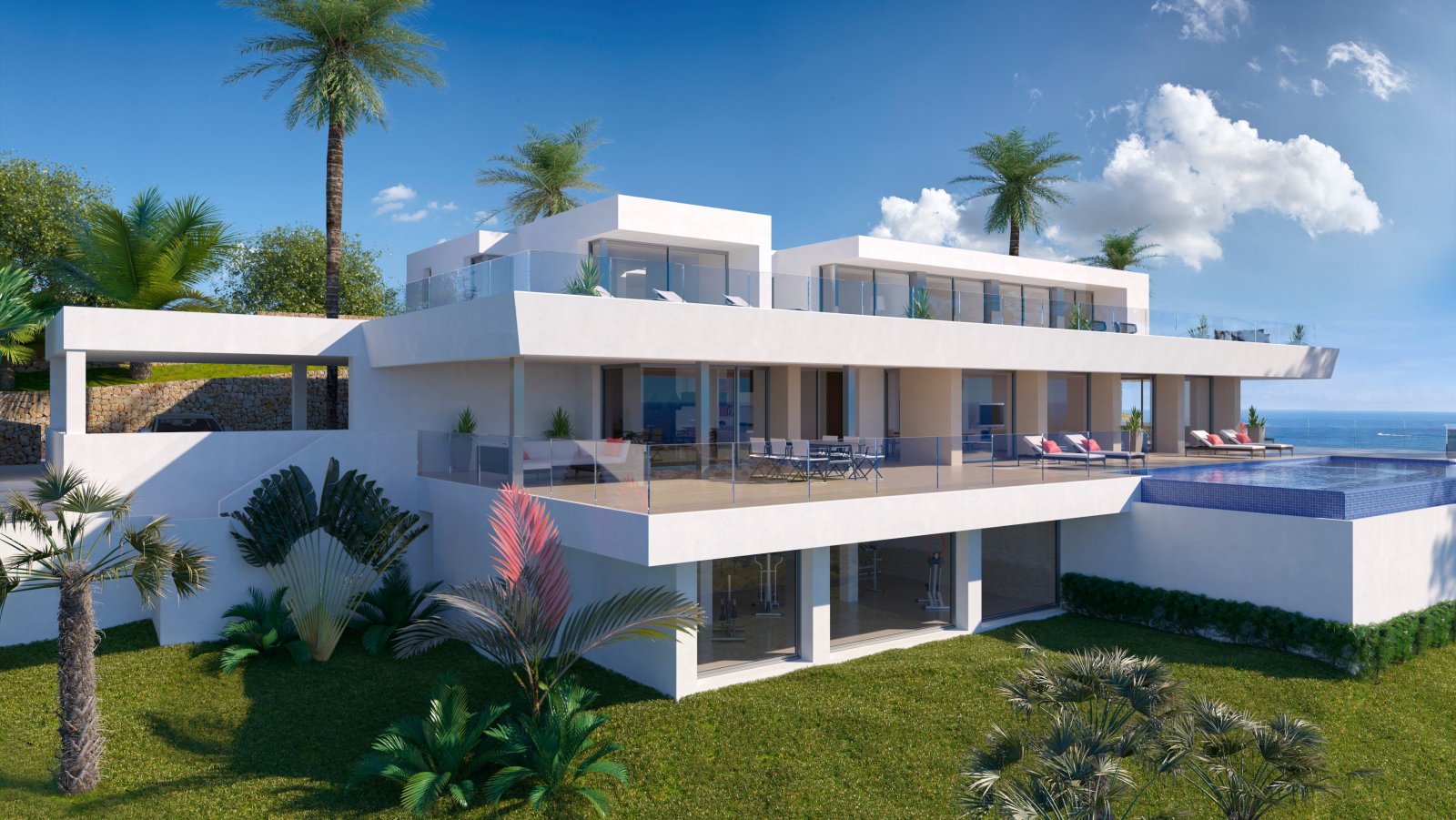  In der exklusiven Gegend von Cumbre del Sol gelegen, bietet diese Villa ein unvergleichliches Wohnerlebnis. Mit Meerblick befindet sich die Immobilie