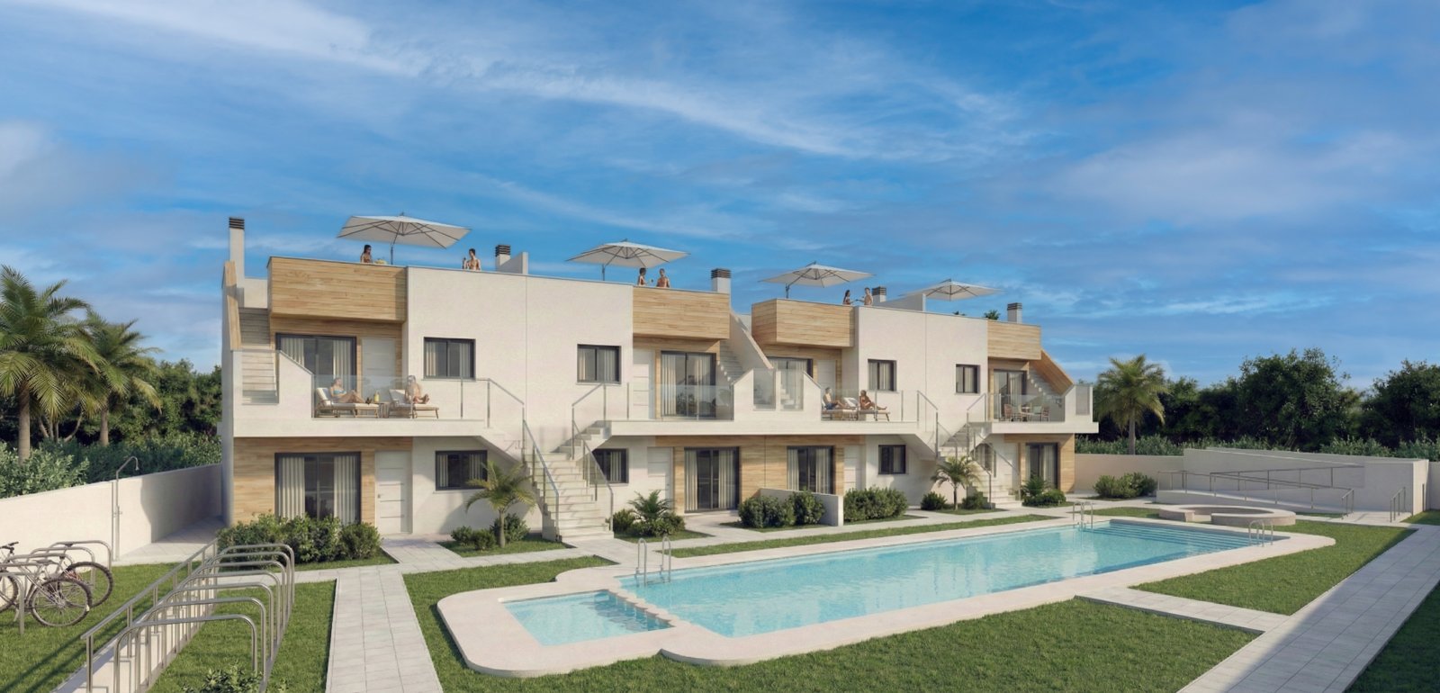 In der charmanten Stadt San Javier gelegen, bietet diese exklusive Kollektion von 16 Bungalows die perfekte Kombination aus Komfort und Stil. Entworf