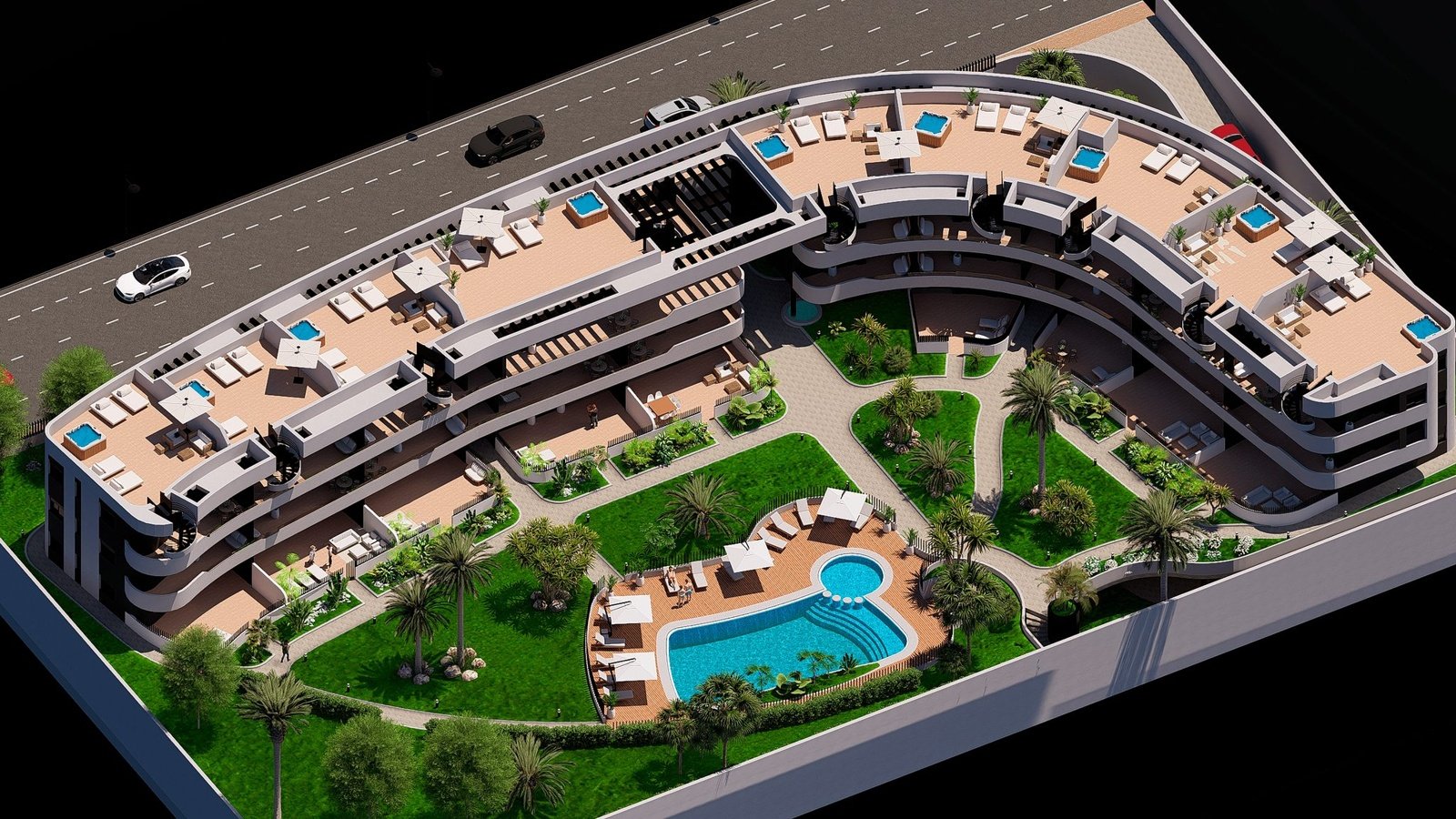 Ubicado en la encantadora localidad de Los Alcázares, este conjunto residencial ofrece una selección de 27 viviendas que incluyen apartamentos, plant