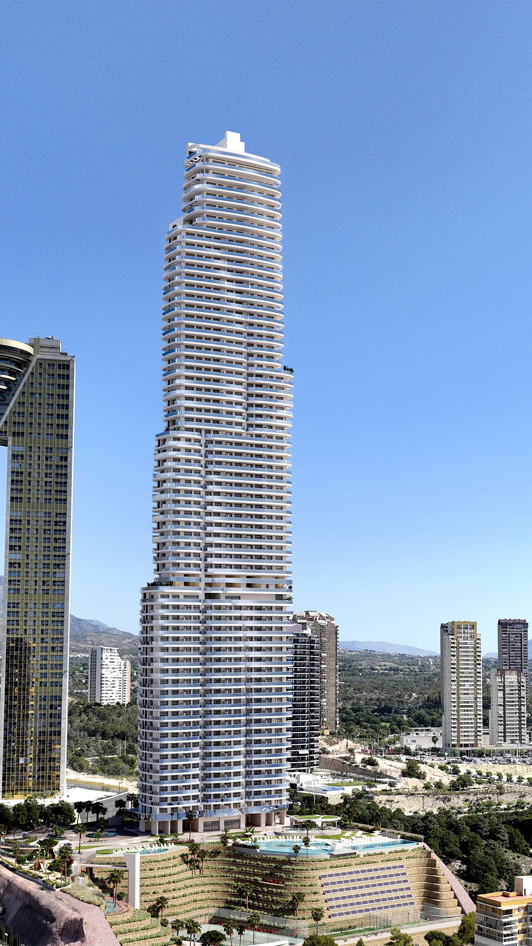  In der pulsierenden Stadt Benidorm gelegen, bietet diese Wohnanlage insgesamt 198 Apartments, die für ein einzigartiges Wohnerlebnis konzipiert sind.