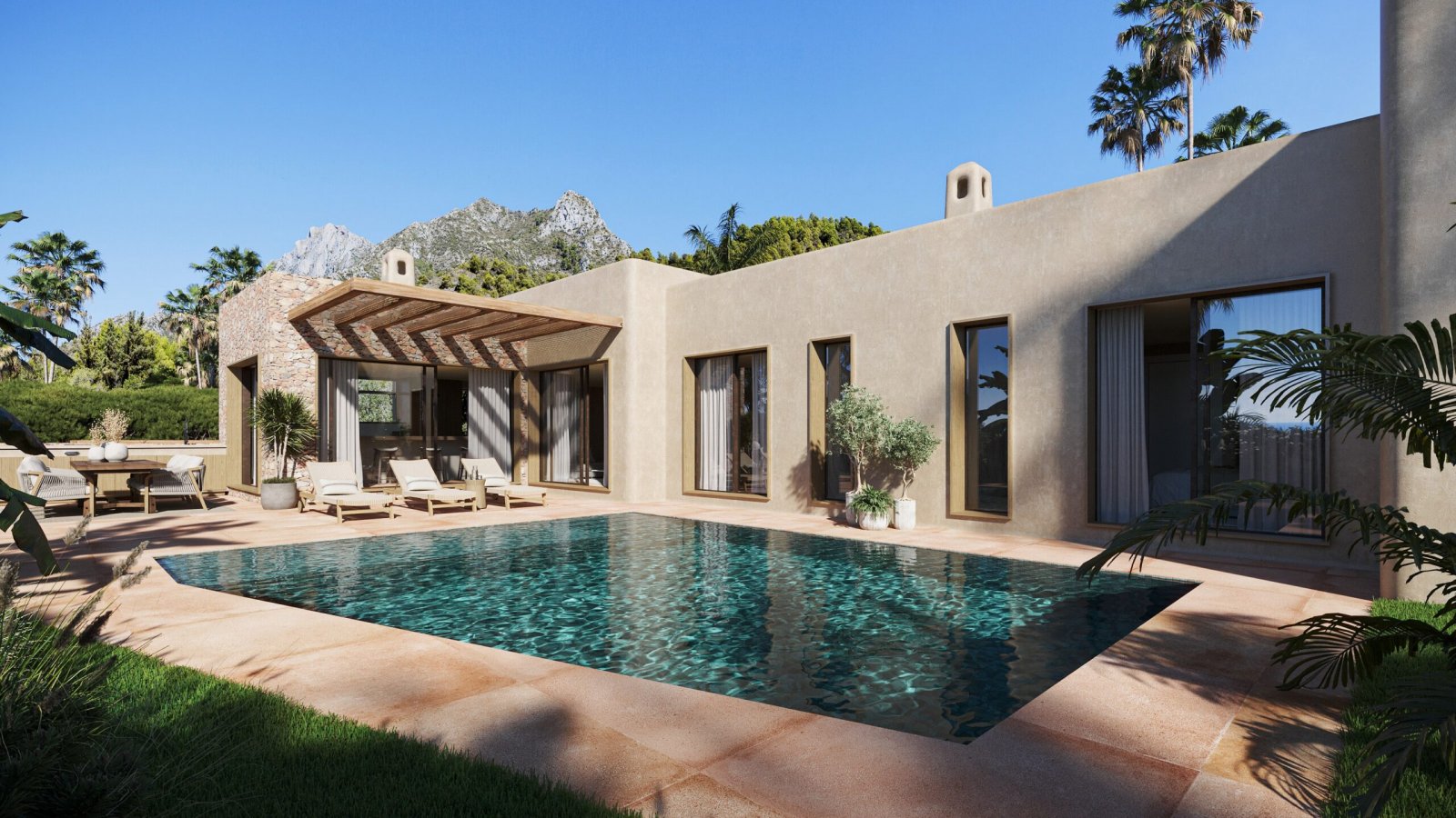 Jávea:  Diese Villa befindet sich in der exklusiven Gegend von Dehesa de Campoamor und bietet eine privilegierte Umgebung für diejenigen, die Ruhe und Komfor 