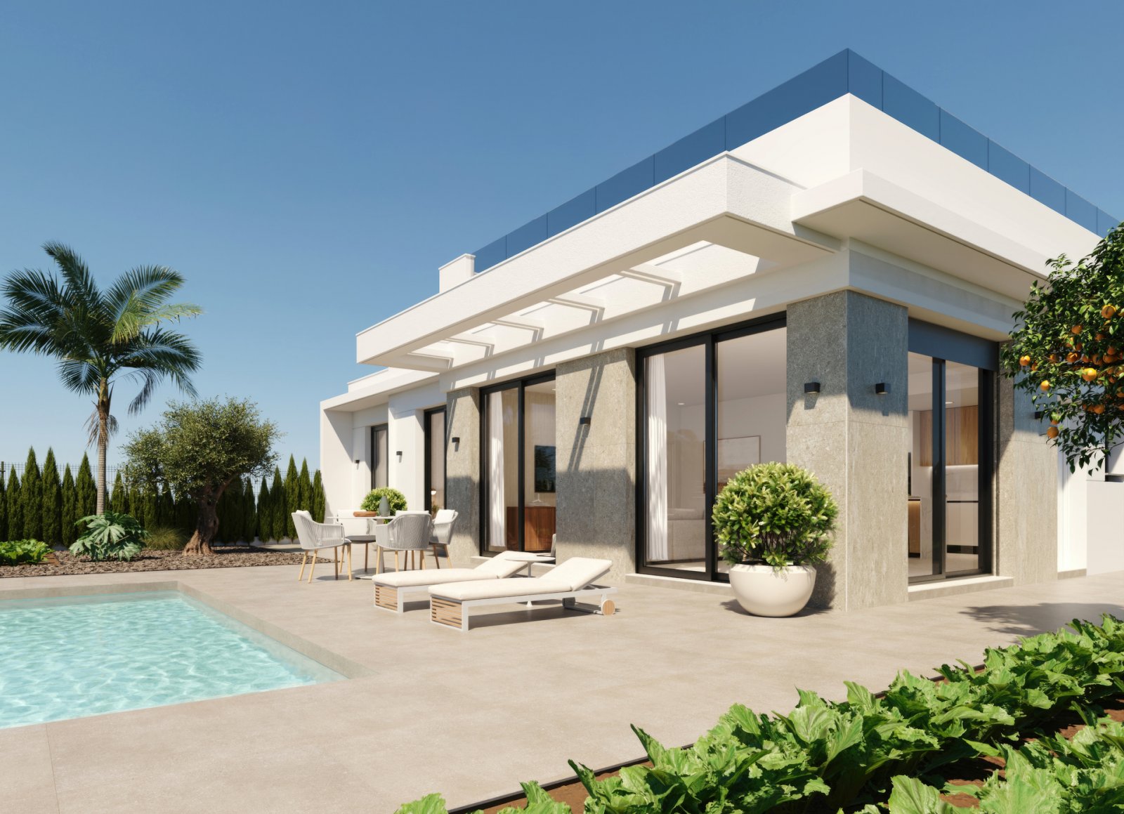  In der renommierten Hacienda del Álamo Golf gelegen, bietet dieses Ensemble von 16 freistehenden Häusern eine exklusive und ruhige Umgebung. Die Immo