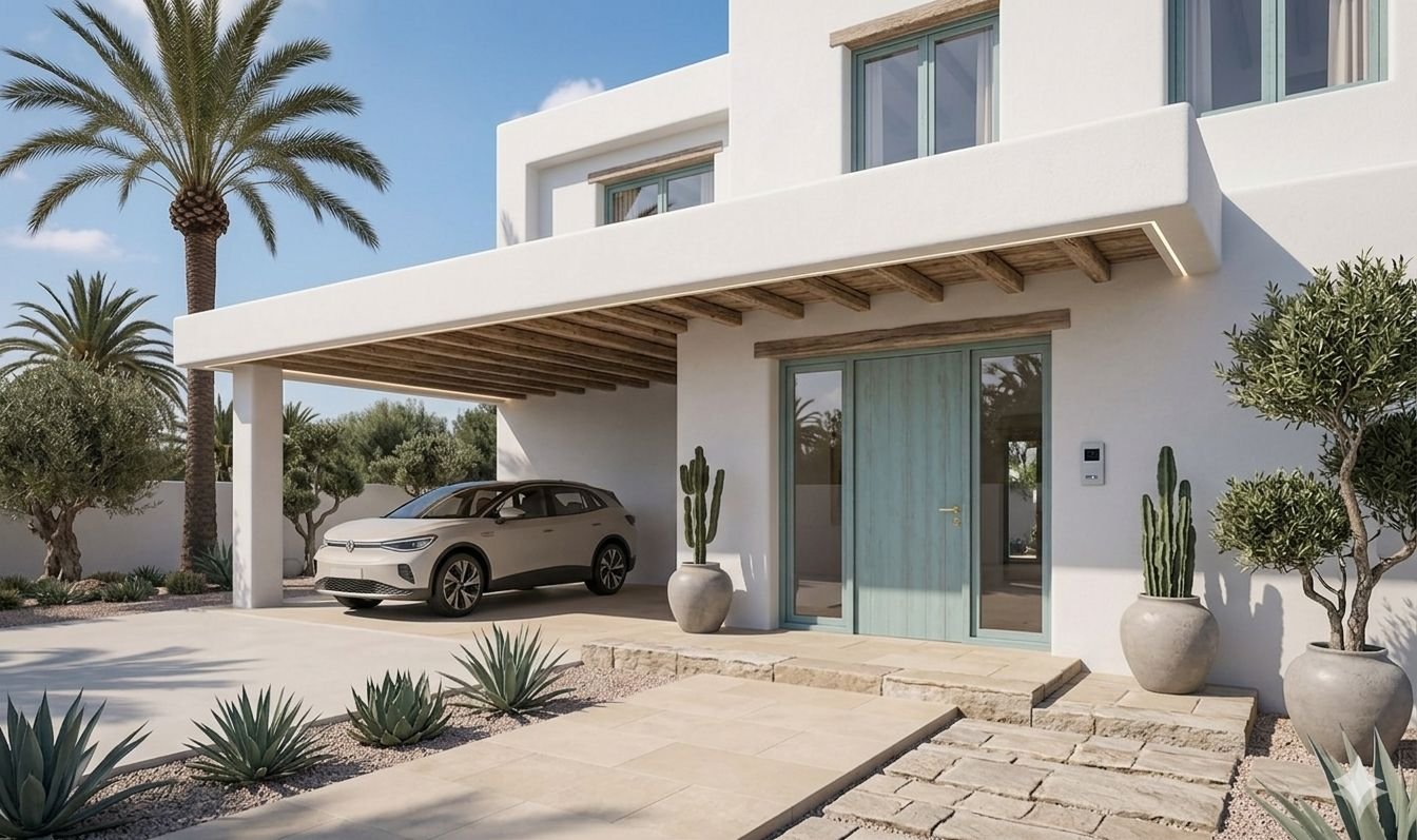 Eine seltene Gelegenheit, ein maßgeschneidertes Luxushaus in einer der begehrtesten Wohngegenden von Sitges zu bauen. Das Grundstück umfasst eine