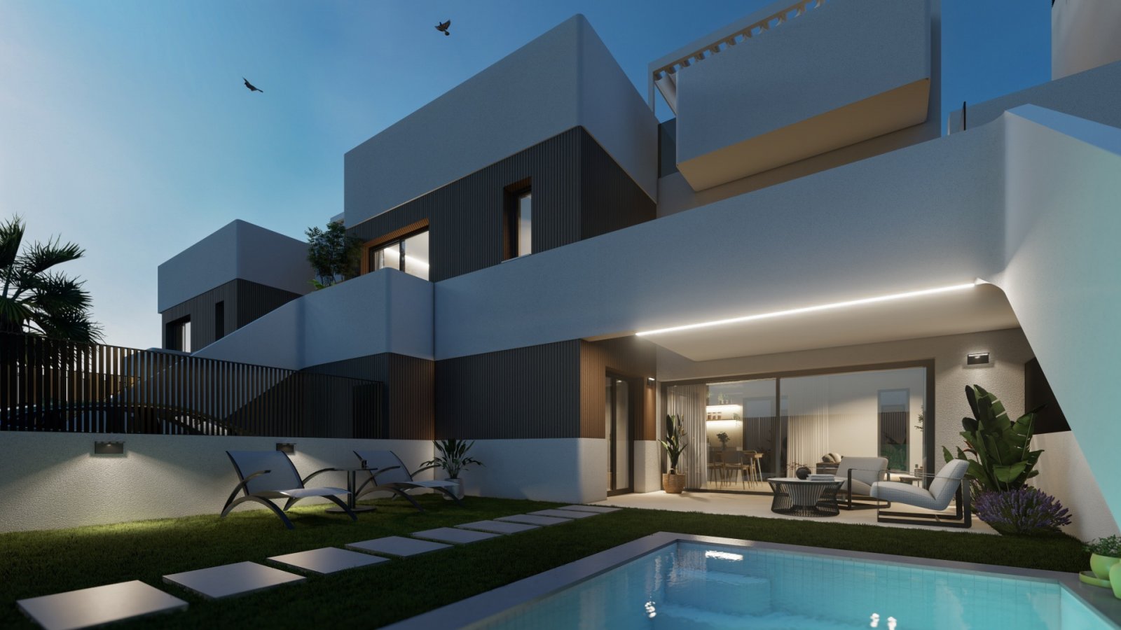 In der charmanten Stadt San Pedro del Pinatar gelegen, bietet diese exklusive Sammlung von 12 Bungalows die perfekte Kombination aus Komfort und Stil