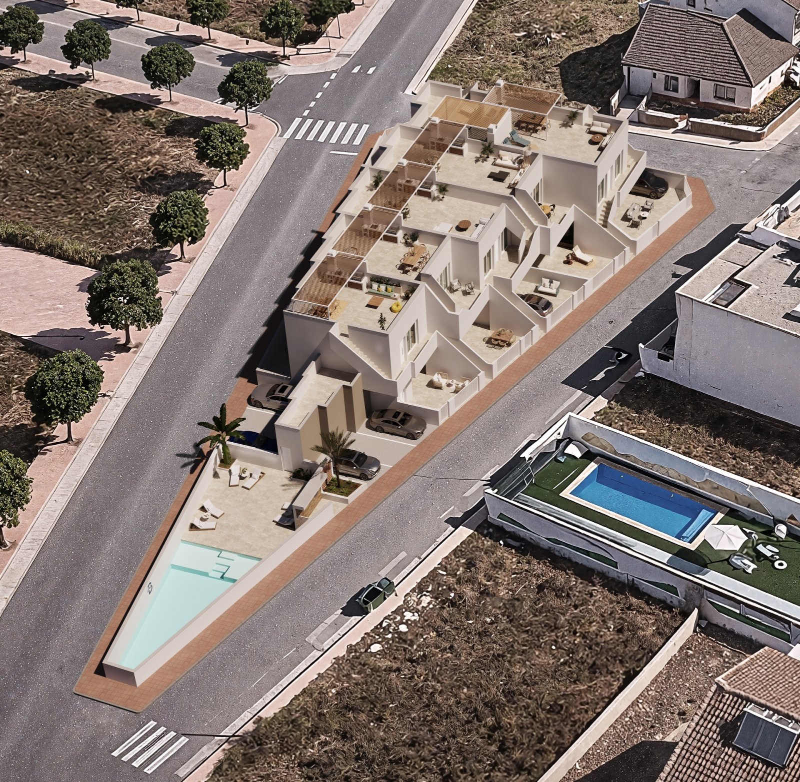In der charmanten Stadt San Pedro del Pinatar gelegen, bietet diese Wohnanlage eine exklusive Auswahl an Bungalows, die für diejenigen entworfen wurd