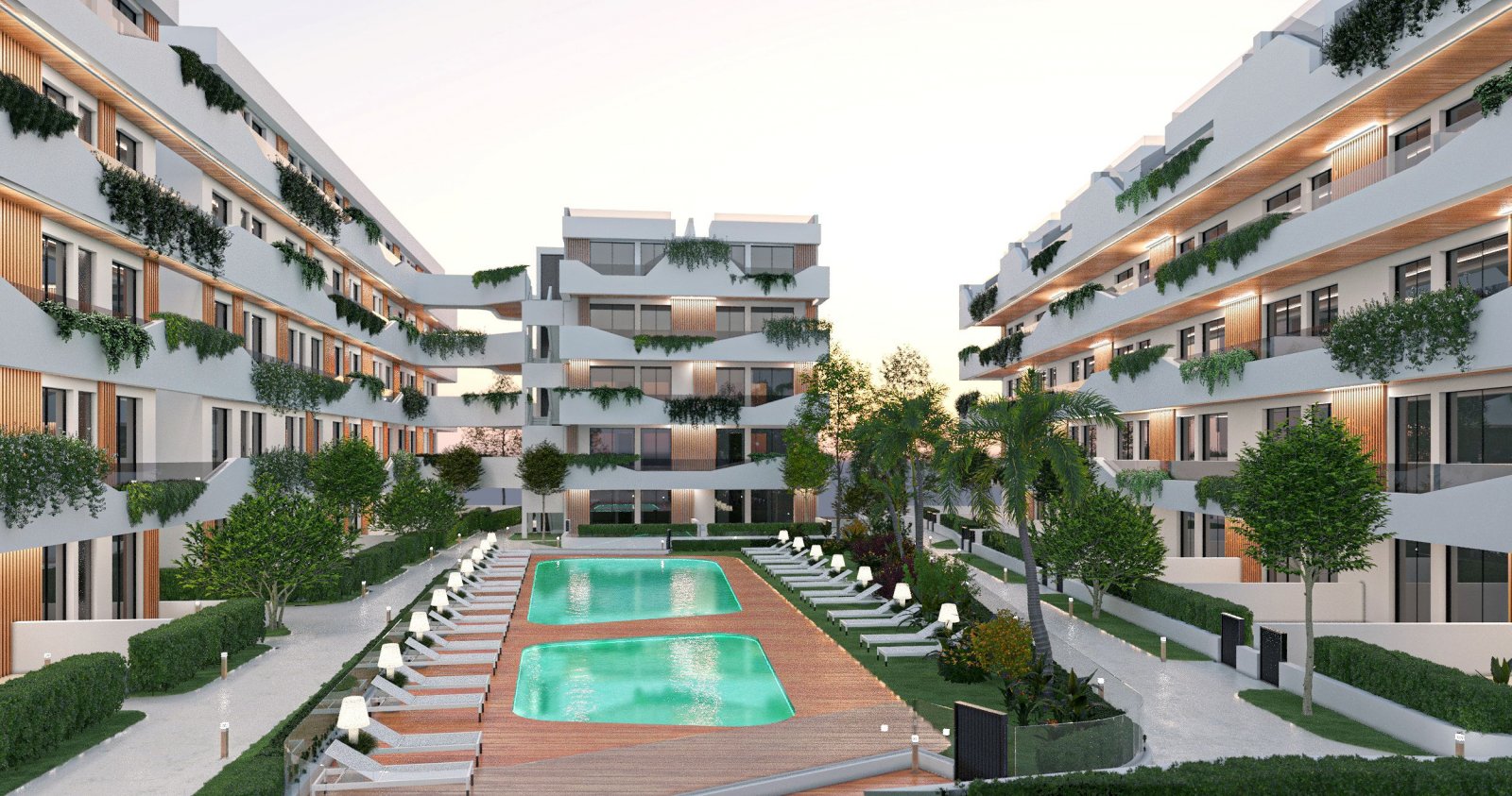 In der charmanten Ortschaft Santiago de la Ribera gelegen, bietet diese Wohnanlage eine Auswahl von 48 Wohnungen, darunter Apartments, Erdgeschosse u