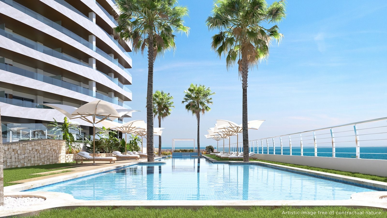  In der exklusiven Gegend von La Manga gelegen, bietet dieser Wohnkomplex ein einzigartiges Wohnerlebnis mit beeindruckendem Meerblick. Mit insgesamt 