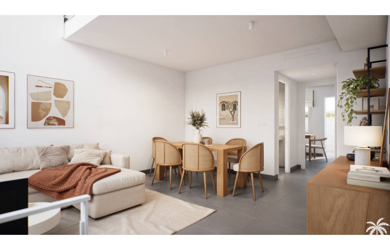 Dieses neue und moderne Wohnprojekt mit Reihenhäusern befindet sich in Gran Alacant , nur wenige Minuten von den schönsten Stränden der Costa Blanca