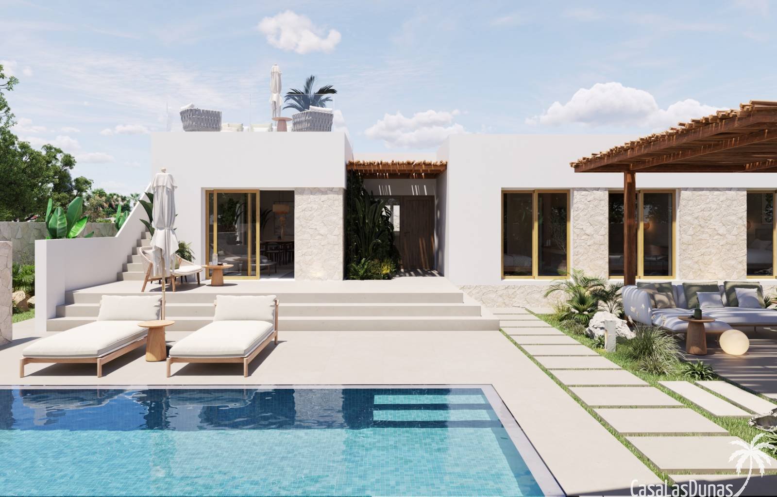 In Ciudad Quesada bieden wij deze moderne villa aan met 3 slaapkamers, 2 badkamers en een privézwembad. De woning beschikt over 117 m² bebouwde opper