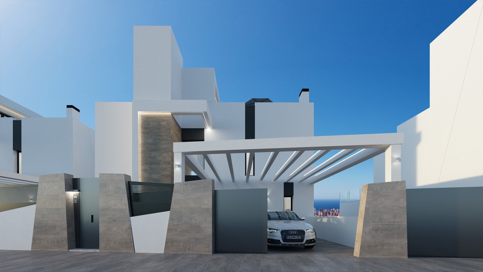 In der charmanten Ortschaft Finestrat gelegen, bieten diese Immobilien eine exklusive Umgebung mit Meerblick. Die Anlage besteht aus 13 Häusern, die