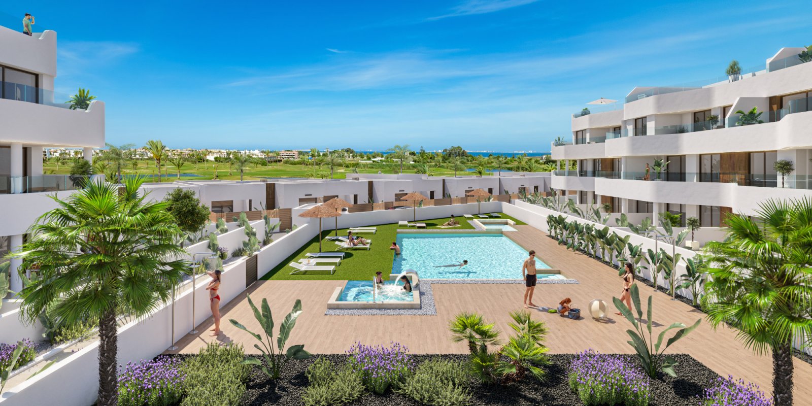 Im charmanten Ort Los Alcázares gelegen, bietet diese exklusive Wohnanlage eine Auswahl von 16 Immobilien, darunter Apartments, Erdgeschosse und Pent