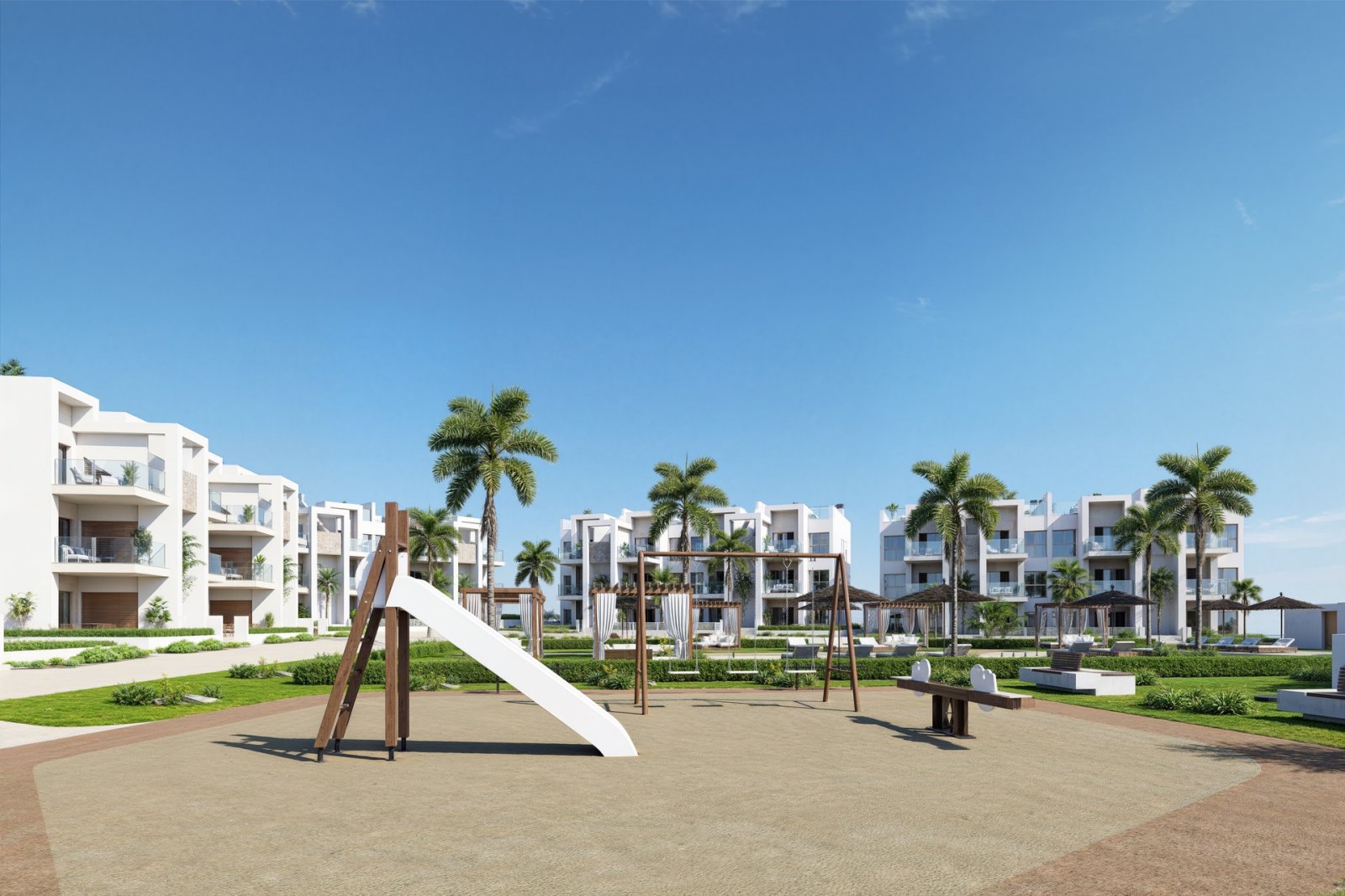 In der charmanten Stadt Los Alcázares gelegen, bietet diese exklusive Wohnanlage eine Auswahl von 32 Wohneinheiten, darunter Apartments, Erdgeschosse