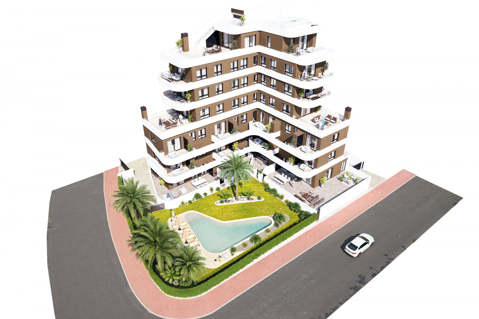  In der charmanten Stadt Guardamar del Segura gelegen, bietet diese Wohnanlage eine Auswahl von 19 Immobilien, darunter Apartments, Erdgeschosse und P