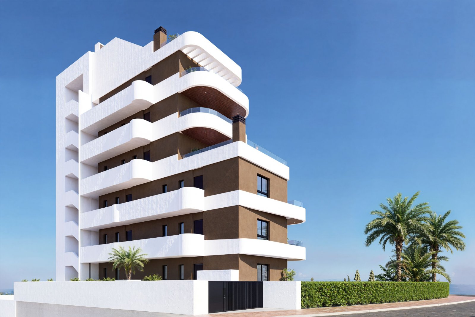  In der charmanten Stadt Guardamar del Segura gelegen, bietet diese Wohnanlage eine Auswahl von 19 Immobilien, darunter Apartments, Erdgeschosse und P