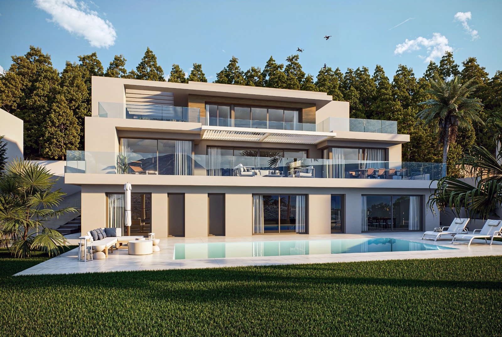 Diese Villa befindet sich in der exklusiven Gegend von Altea und bietet eine privilegierte Umgebung mit Meerblick. Die Immobilie liegt nur 3 km von d