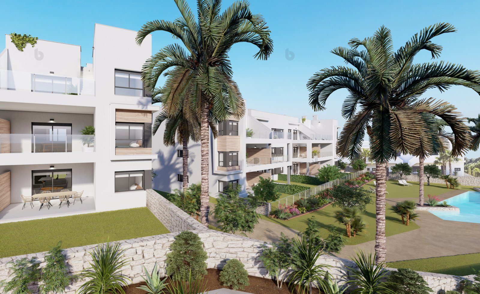  Diese Wohnanlage befindet sich in der charmanten Umgebung von Pinar de Campoverde und bietet eine Auswahl von 20 Immobilien, darunter Apartments, Erd