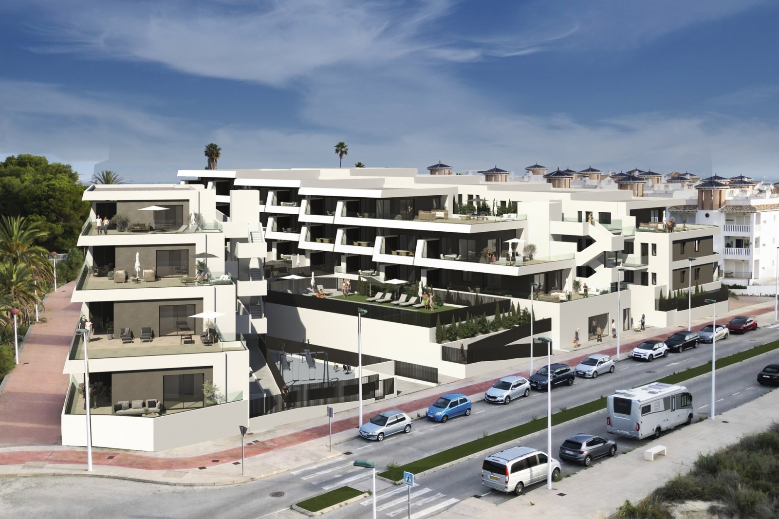 In der pulsierenden Stadt Elche gelegen, bietet diese Wohnanlage eine Vielzahl von Wohnmöglichkeiten, die sich an unterschiedliche Bedürfnisse und Le