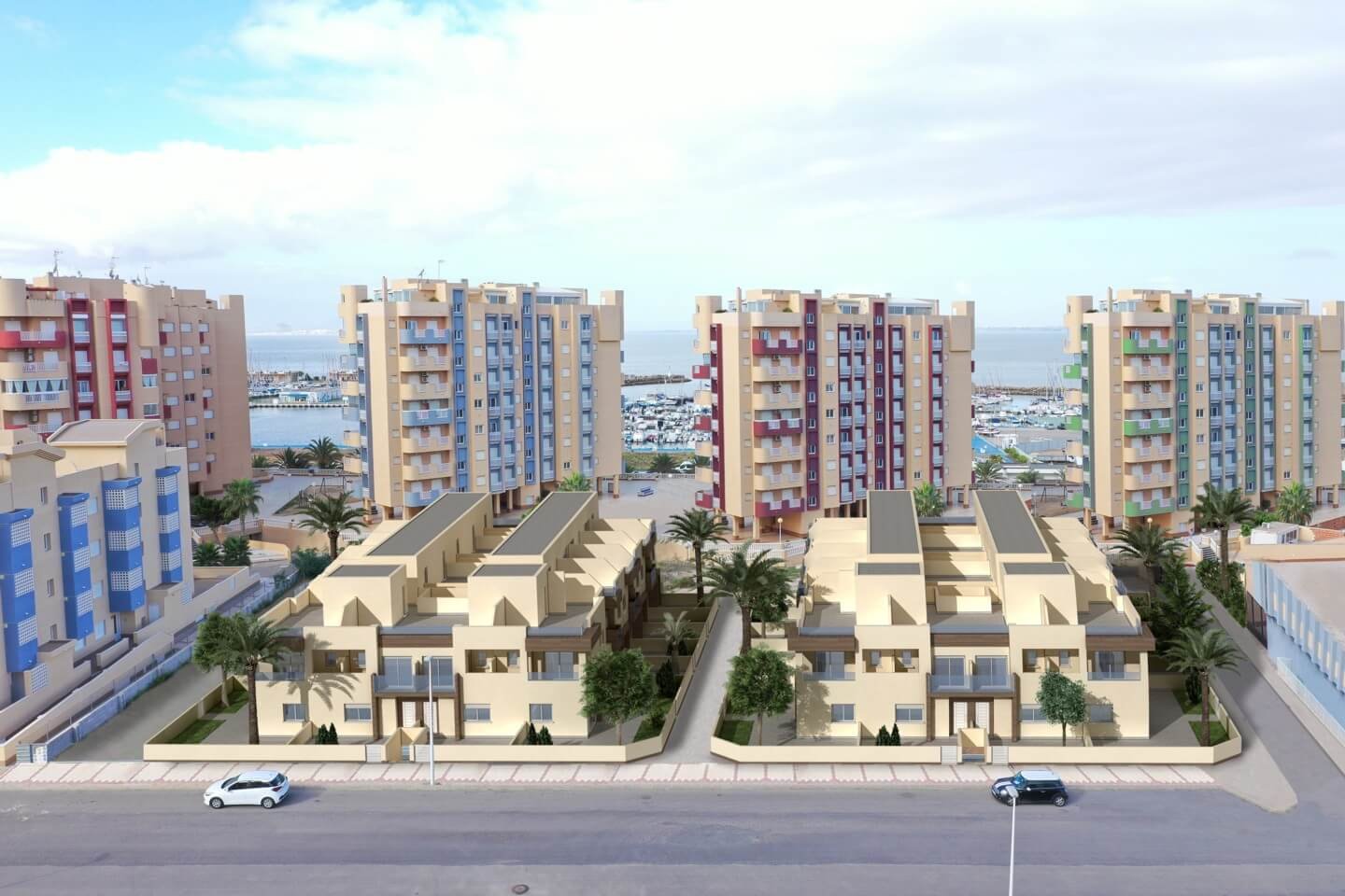 In der exklusiven Gegend von La Manga del Mar Menor gelegen, bietet diese Wohnanlage eine einzigartige Gelegenheit, das Leben am Meer zu genießen. Mi