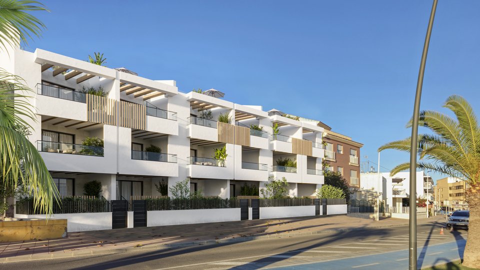 Im charmanten Ort San Pedro del Pinatar gelegen, bietet diese Wohnanlage eine Auswahl von 21 Immobilien, darunter Apartments, Erdgeschosse und Penthä