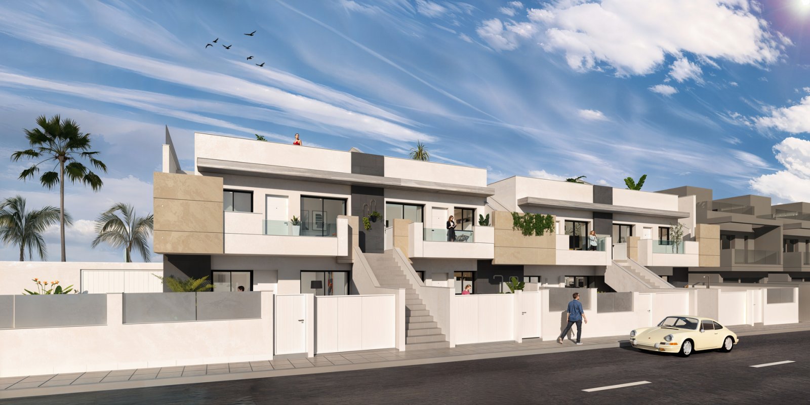 In San Pedro del Pinatar gelegen, bieten diese exklusiven Bungalows ein einzigartiges Wohnerlebnis. Mit nur 7 verfügbaren Einheiten ist jeder Bungalo