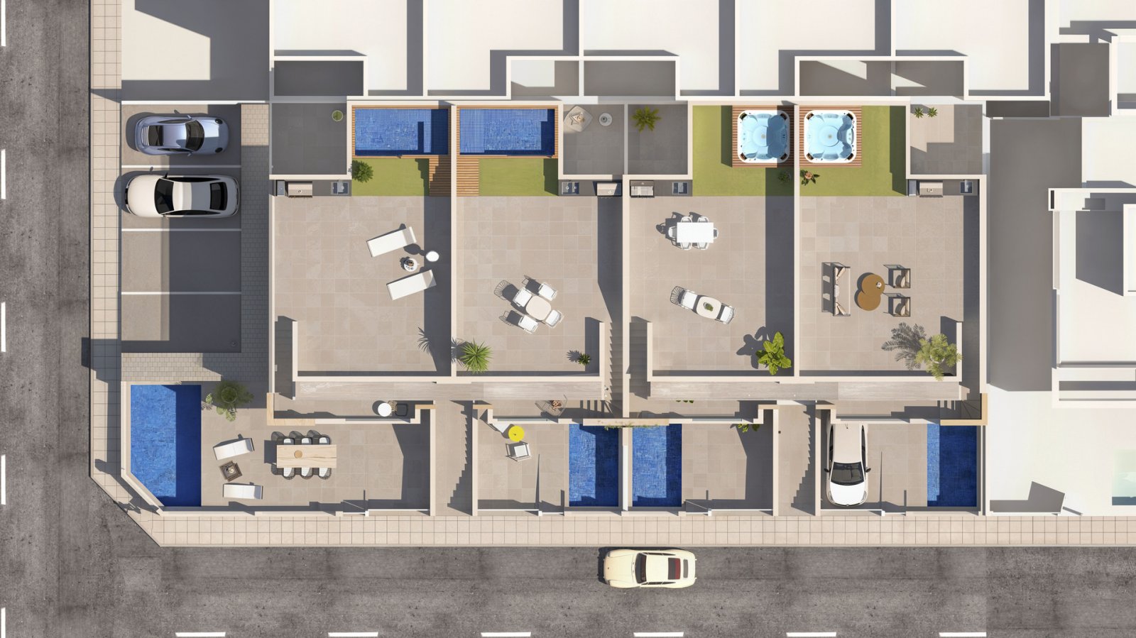 In San Pedro del Pinatar gelegen, bieten diese exklusiven Bungalows ein einzigartiges Wohnerlebnis. Mit nur 7 verfügbaren Einheiten ist jeder Bungalo