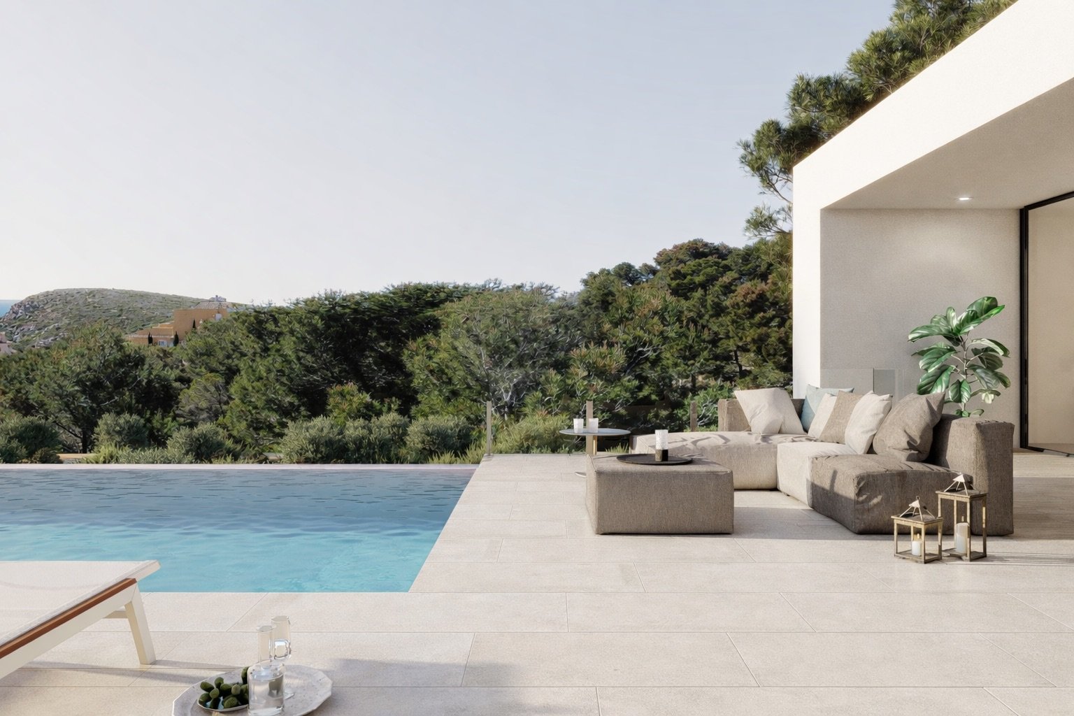  In der exklusiven Gegend von Cumbre del Sol gelegen, bietet diese Villa eine privilegierte Umgebung mit beeindruckendem Meerblick. Entworfen für diej