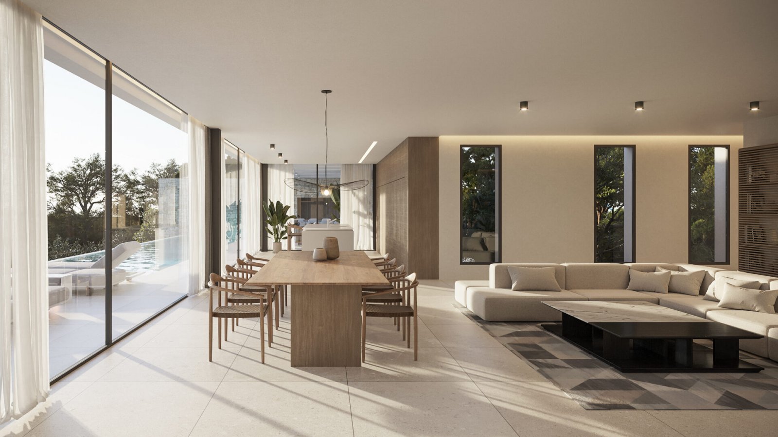 In der charmanten Stadt Teulada gelegen, bietet diese exklusive Villa eine privilegierte Umgebung für diejenigen, die ein Traumhaus suchen. Nur 0,9 k