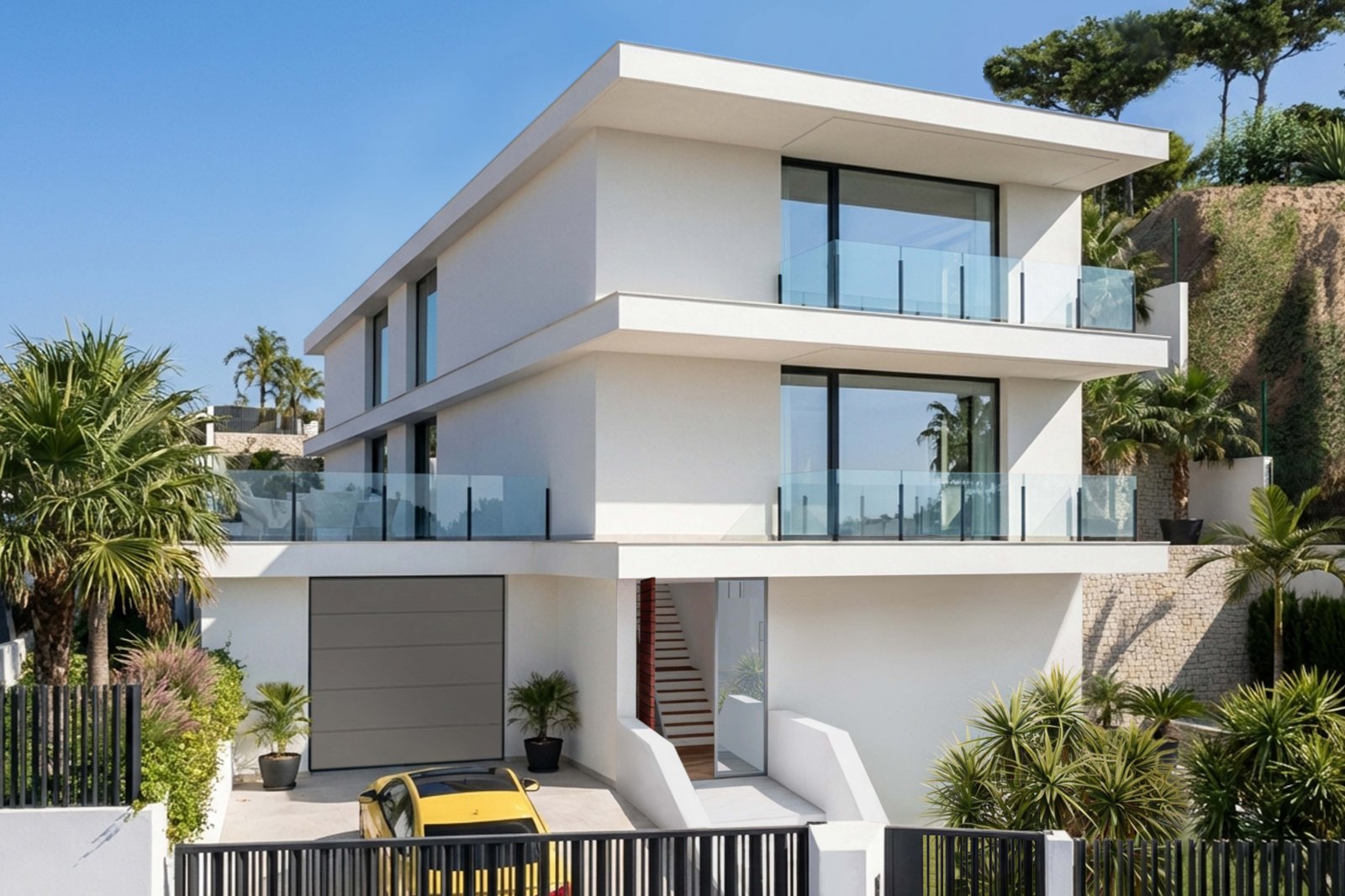 In der pulsierenden Stadt Benidorm gelegen, bietet diese exklusive Villa ein außergewöhnliches Wohnerlebnis, nur 1 km vom Meer entfernt. Entworfen fü