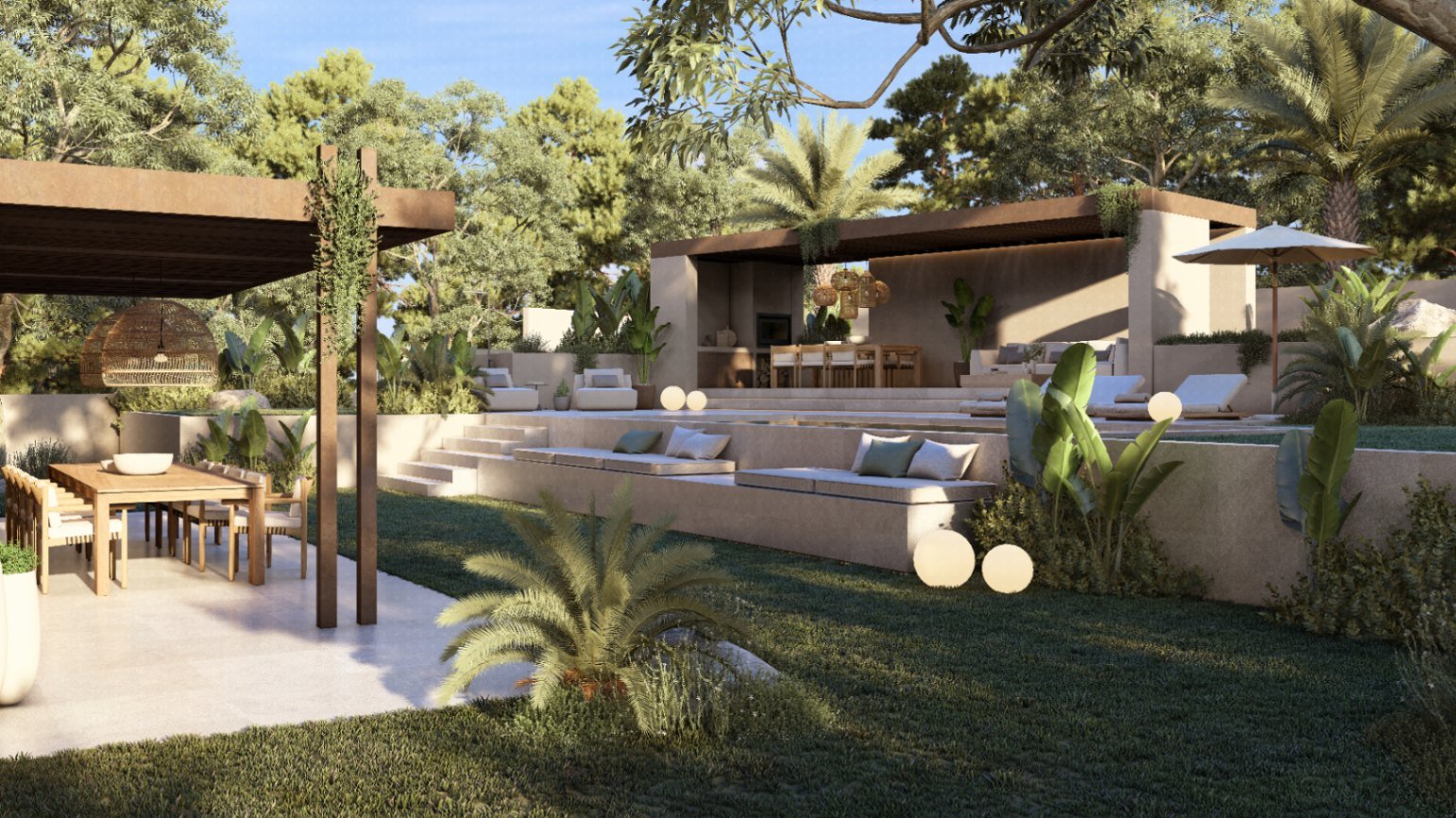 Diese atemberaubende Villa mit 430 m² befindet sich in einer erstklassigen Lage in Santa Ponça auf einem großzügigen 1.510 m² großen Grundstück und w