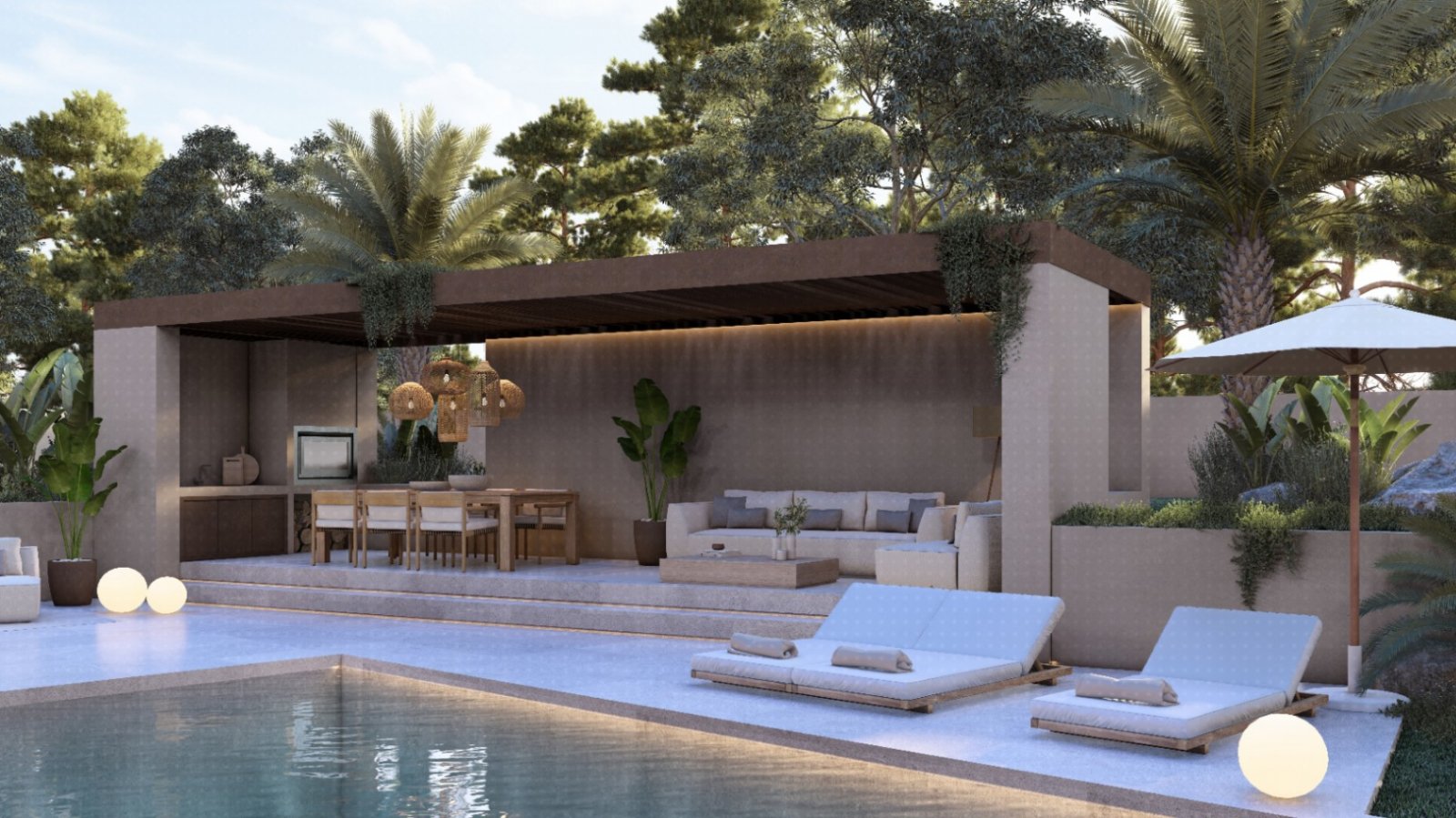 Diese atemberaubende Villa mit 430 m² befindet sich in einer erstklassigen Lage in Santa Ponça auf einem großzügigen 1.510 m² großen Grundstück und w