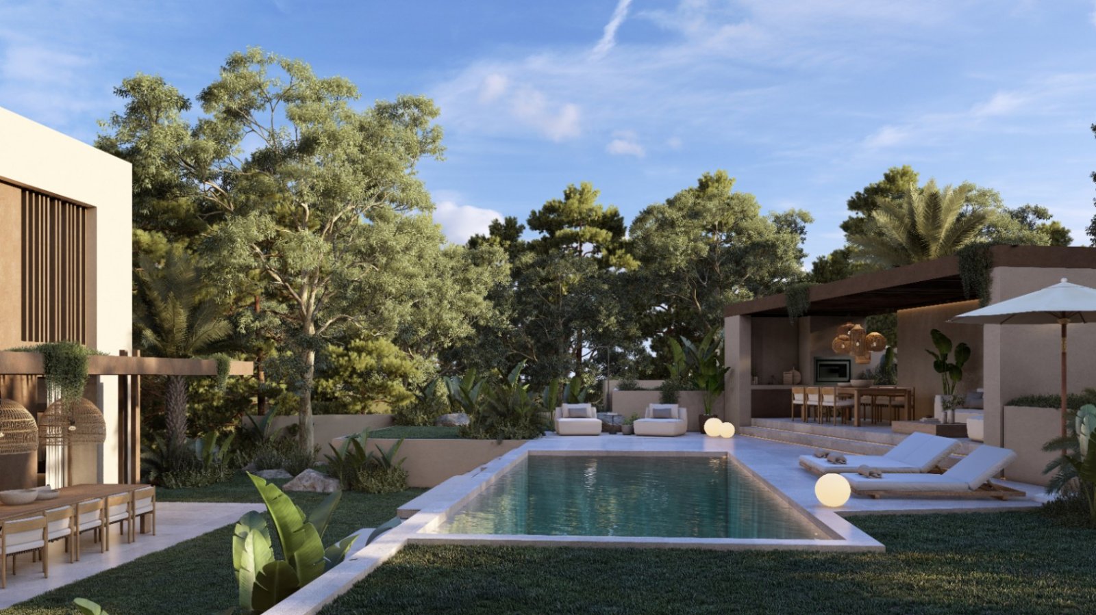 Diese atemberaubende Villa mit 430 m² befindet sich in einer erstklassigen Lage in Santa Ponça auf einem großzügigen 1.510 m² großen Grundstück und w