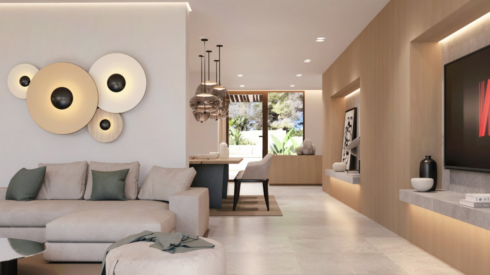 Diese atemberaubende Villa mit 430 m² befindet sich in einer erstklassigen Lage in Santa Ponça auf einem großzügigen 1.510 m² großen Grundstück und w