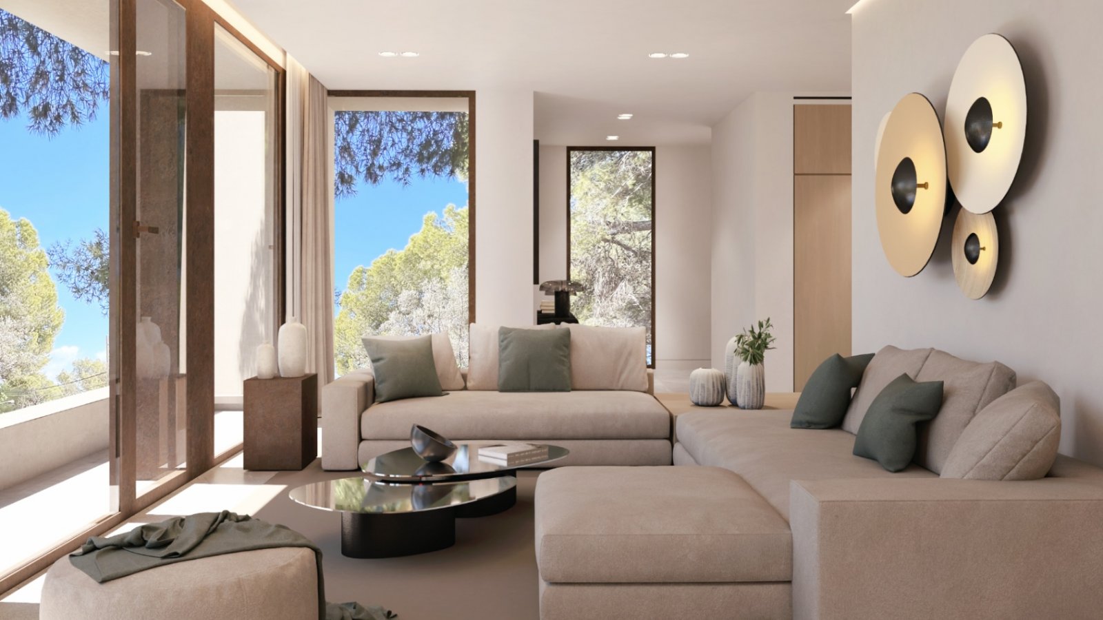 Diese atemberaubende Villa mit 430 m² befindet sich in einer erstklassigen Lage in Santa Ponça auf einem großzügigen 1.510 m² großen Grundstück und w