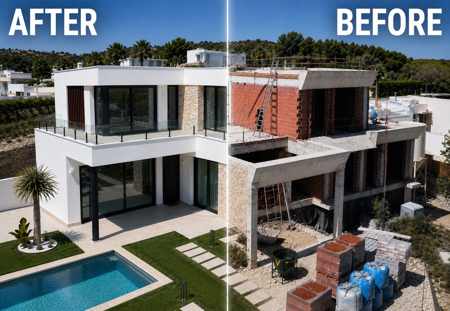 Diese nahezu fertiggestellte, moderne Villa befindet sich in der prestigeträchtigen Wohnanlage Lavanda 3 innerhalb des Las Colinas Golf & Country