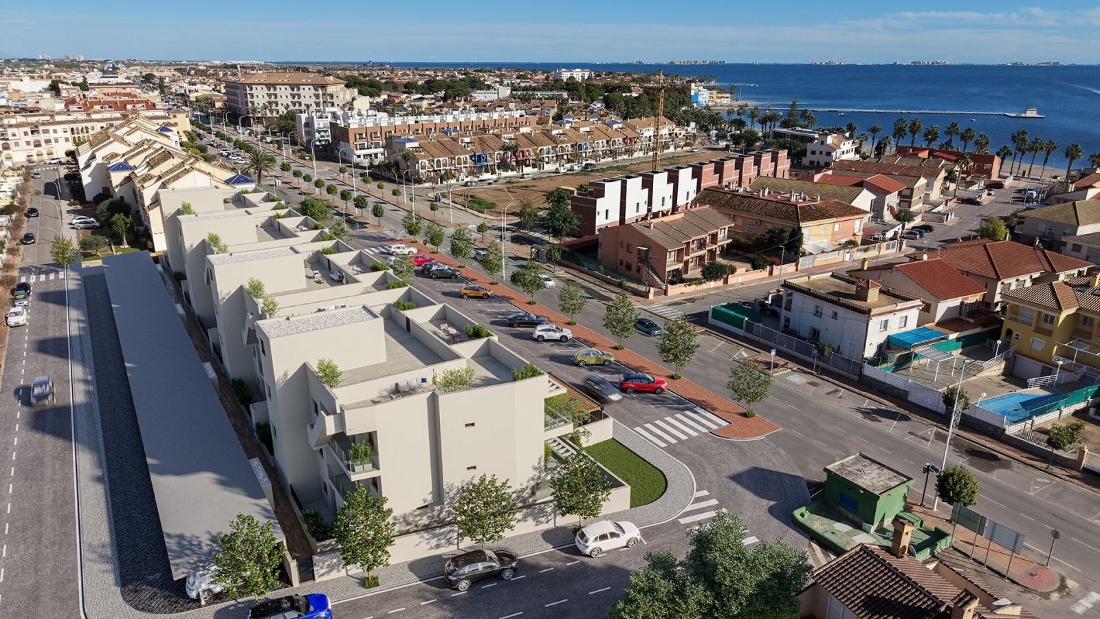 In der charmanten Stadt Los Alcázares gelegen, bietet dieses exklusive Wohnresort eine Auswahl von 34 Wohnungen, darunter Apartments, Erdgeschosse un