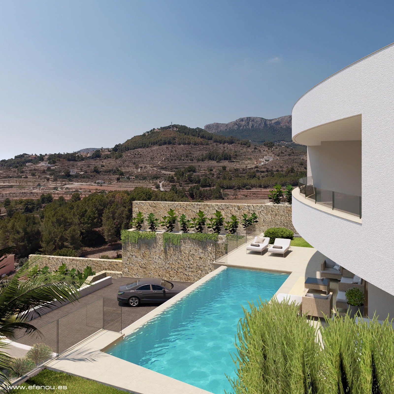 Diese Villa in der schönen Stadt Calpe bietet ein außergewöhnliches Wohnerlebnis mit Meerblick. Die Immobilie befindet sich nur 20 km vom Flughafen e