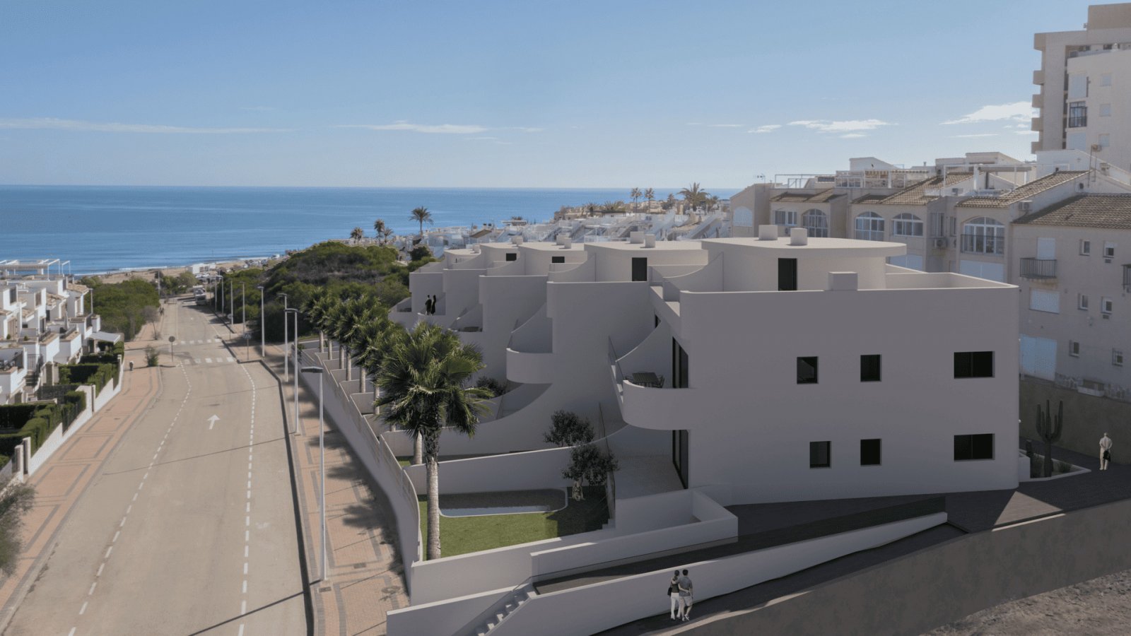 In der charmanten Stadt Torrevieja gelegen, bietet diese exklusive Sammlung von 20 Bungalows ein einzigartiges Wohnerlebnis mit Meerblick. Das Angebo