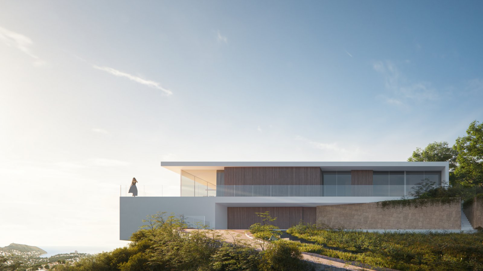 In der charmanten Stadt Teulada gelegen, bietet diese exklusive Villa ein unvergleichliches Wohnerlebnis. Mit Meerblick befindet sich die Immobilie n