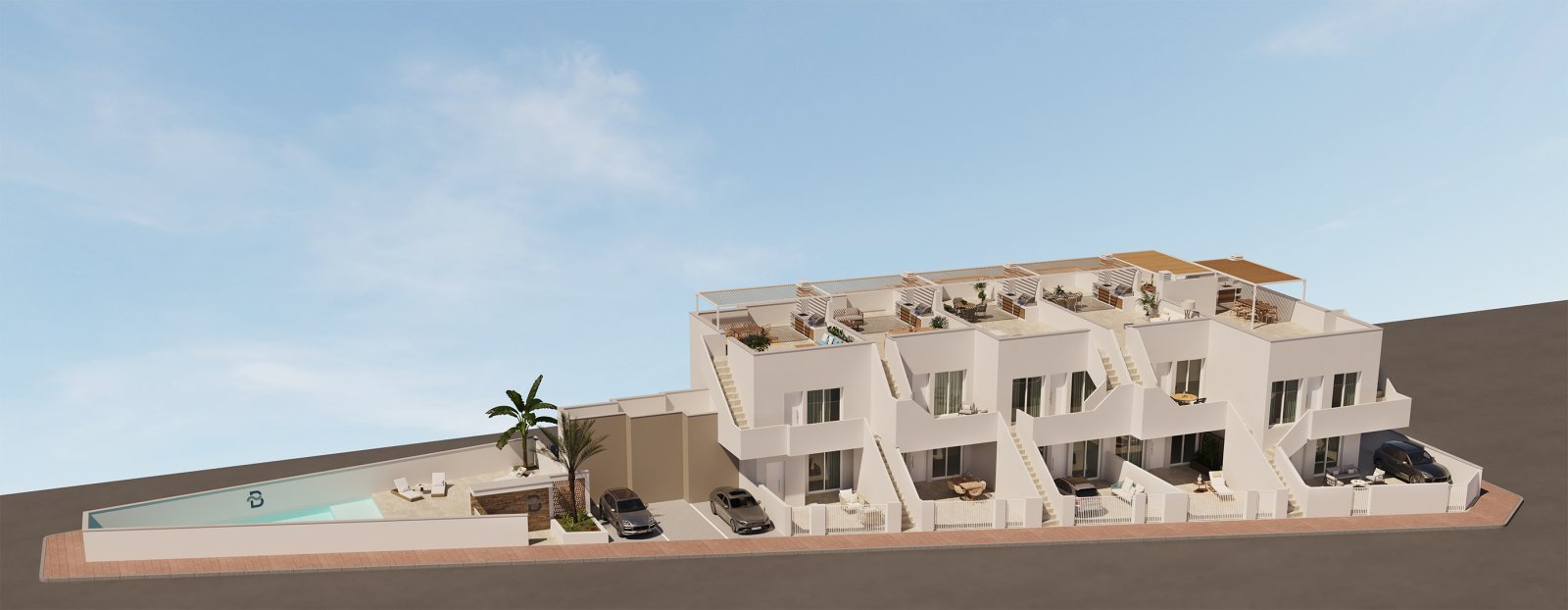  In der charmanten Stadt San Pedro del Pinatar gelegen, bietet diese Wohnanlage eine exklusive Auswahl an Bungalows, die für diejenigen entworfen wurd