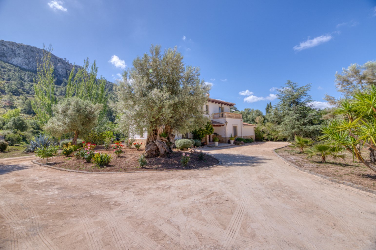 Entdecken Sie diese charmante Villa, die versteckt im geschützten Naturpark Son Cabaspre liegt, auf einem weitläufigen, 8.000 m² großen ländlichen Gr