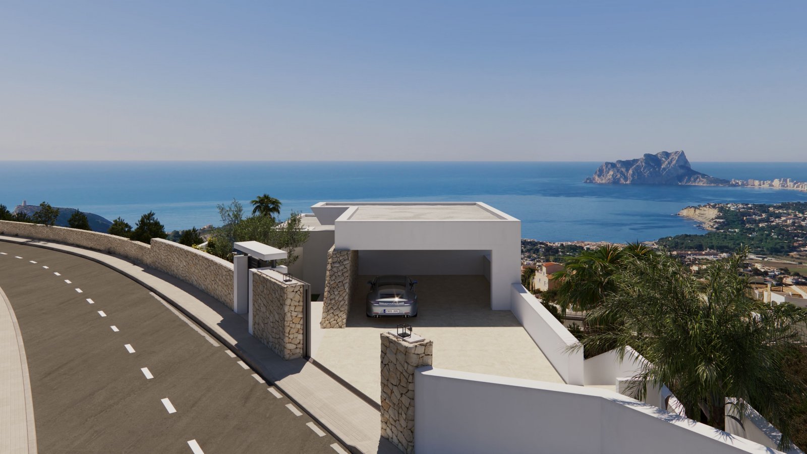 In der exklusiven Gegend von Cumbre del Sol gelegen, bietet diese Villa eine privilegierte Umgebung mit Meerblick. Sie wurde für diejenigen entworfen